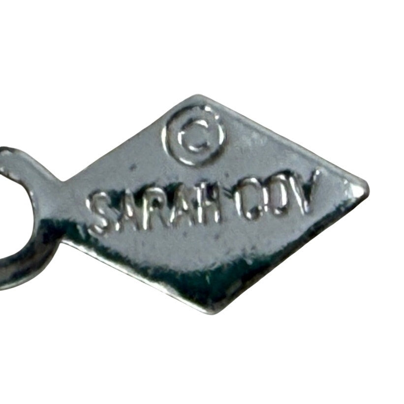 Vintage 70s Sarah Coventry Silver Tone Aqua Tie Tack Men's Jewelry