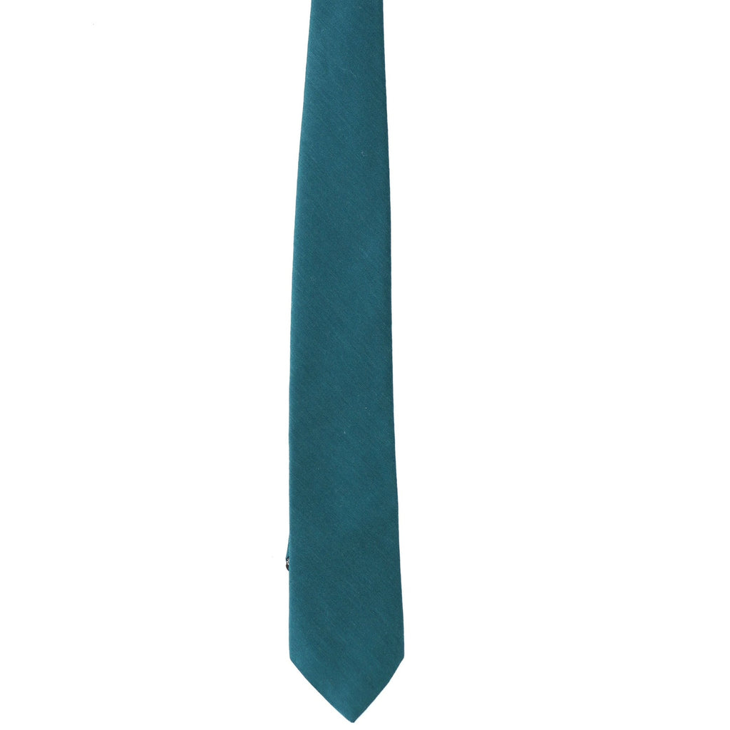 Vintage 1980s Claybrooke Spruce Green Wool Silk Necktie 3"
