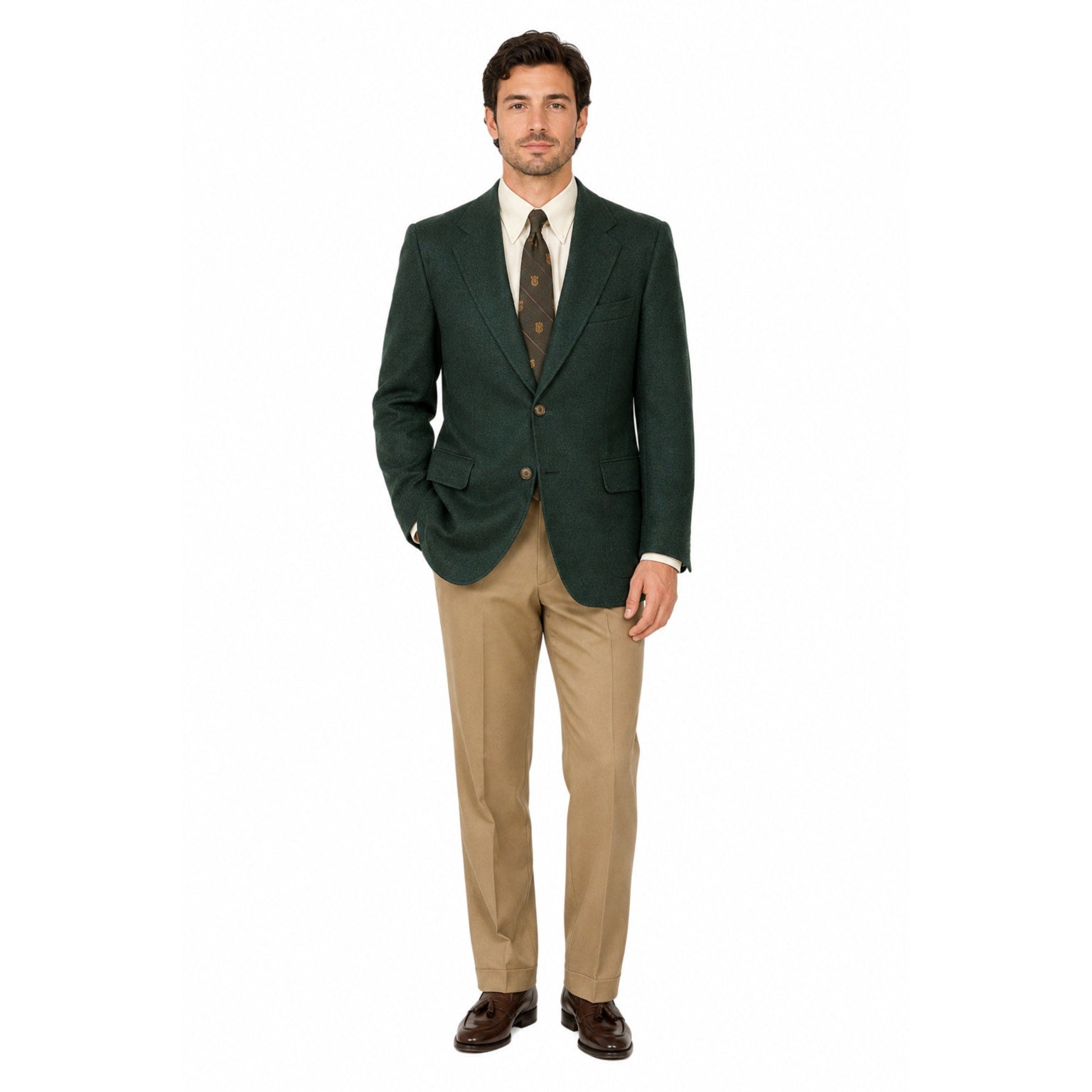Vintage 60s 70s Jack Nicklaus Golden Bear Green Wool Blend Blazer Men's 42