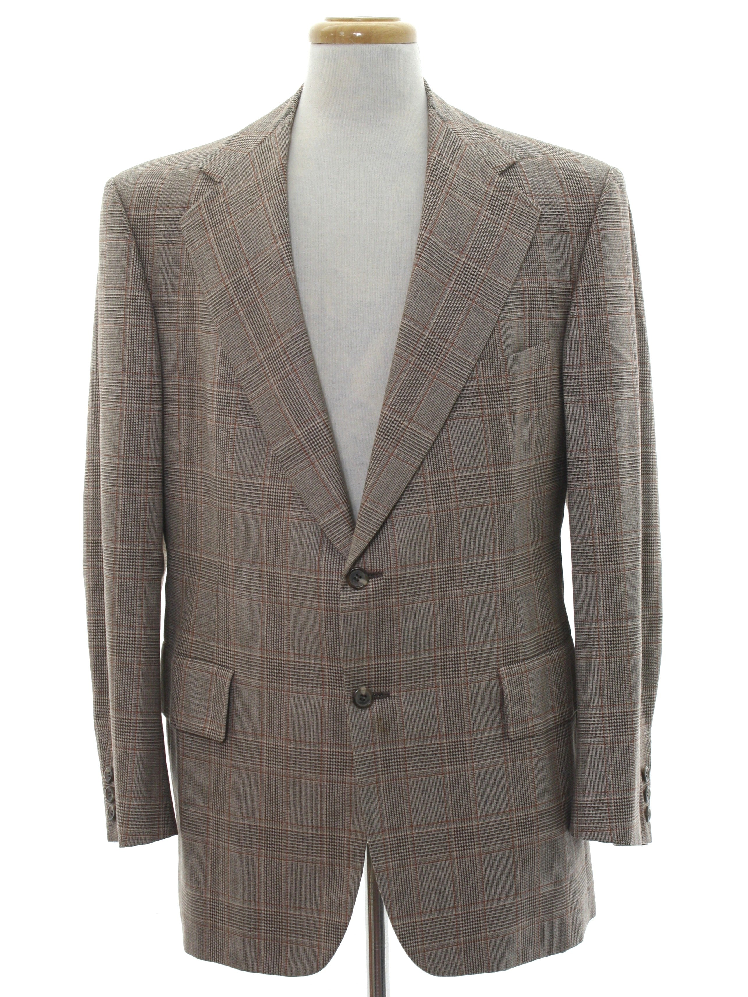 Mens Plaid Blazer Style Sport Coat Jacket