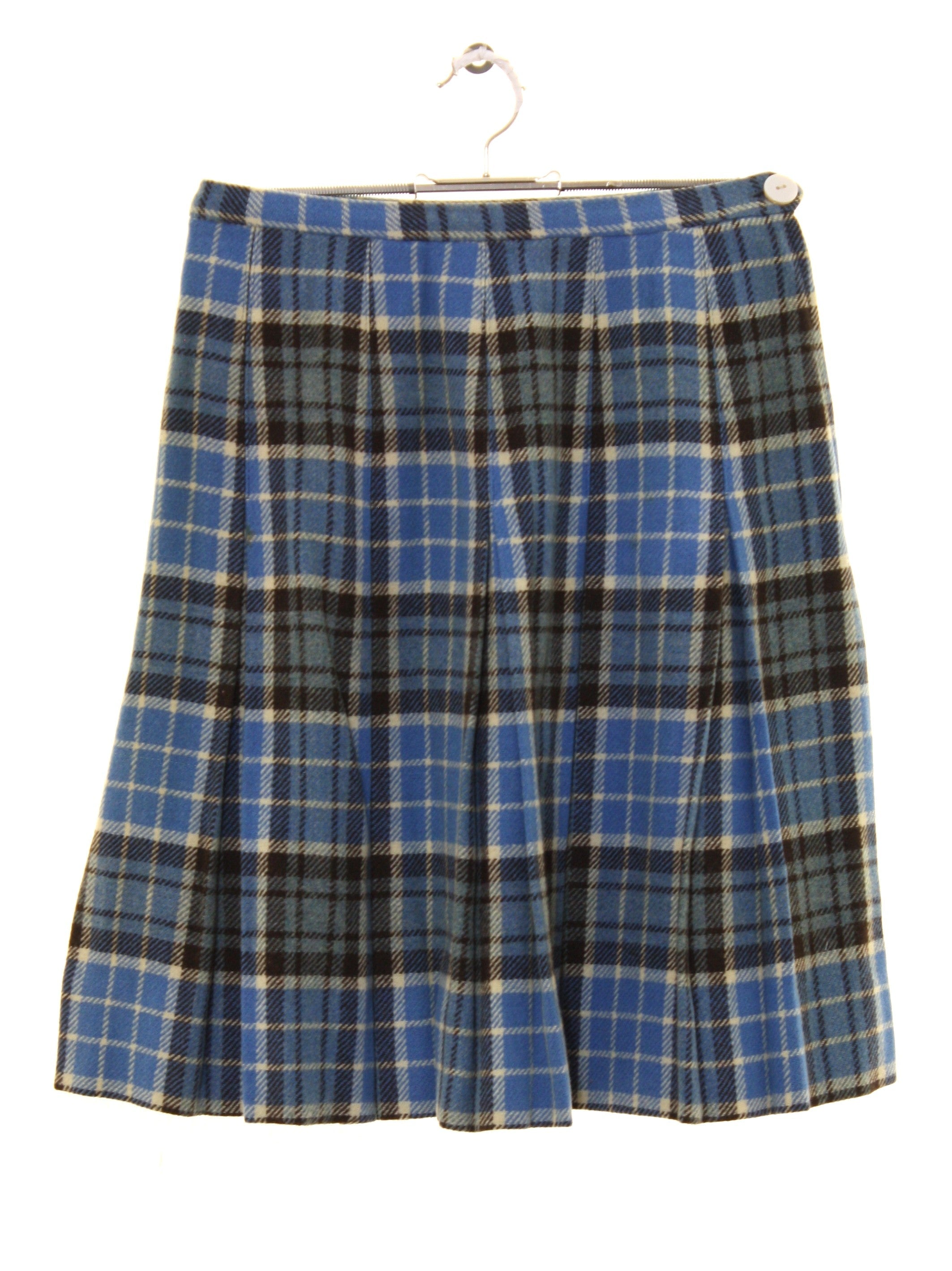 Womens Wool Plaid Skirt