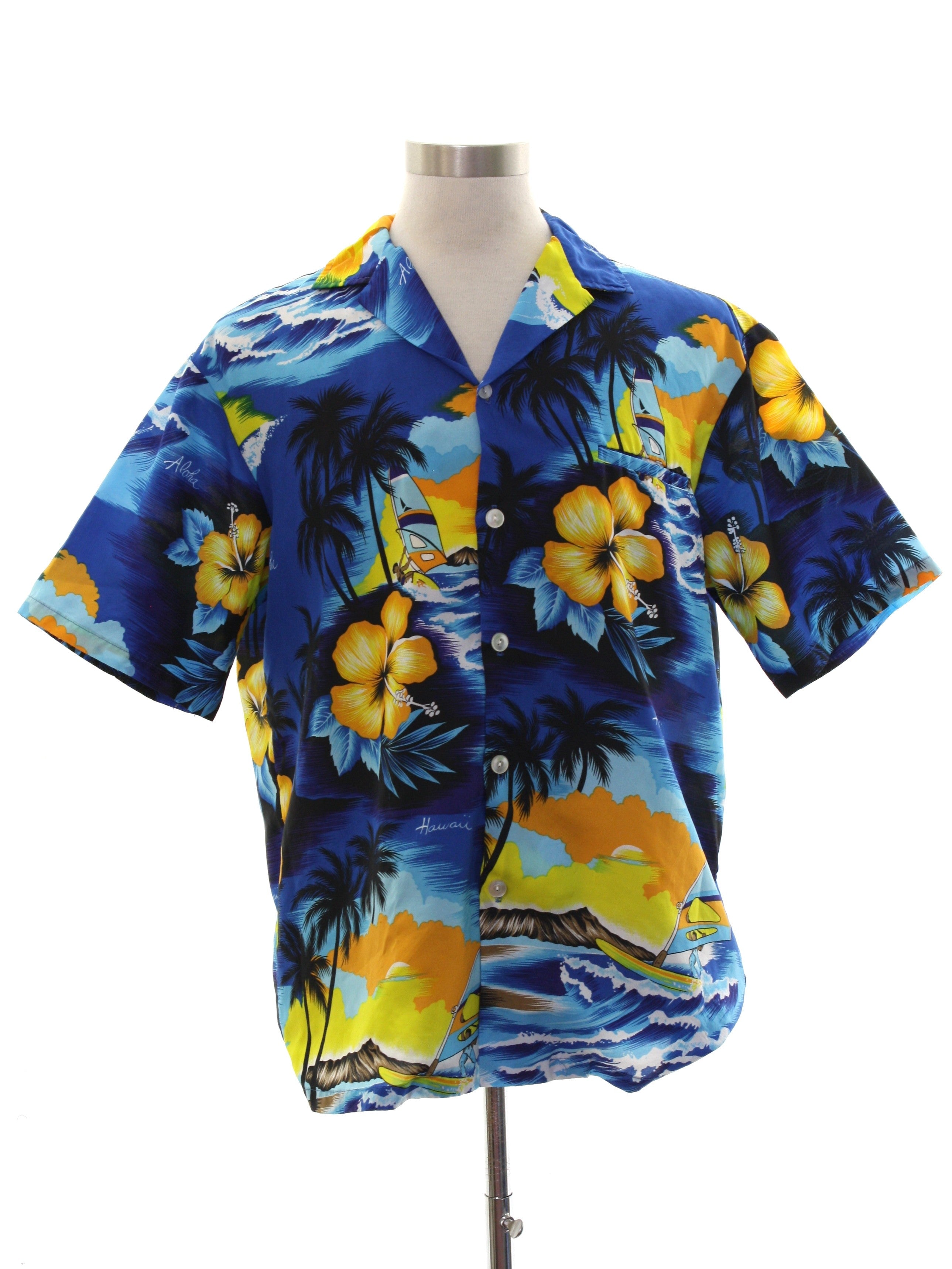 Mens Totally 80s Hawaiian Surf Shirt
