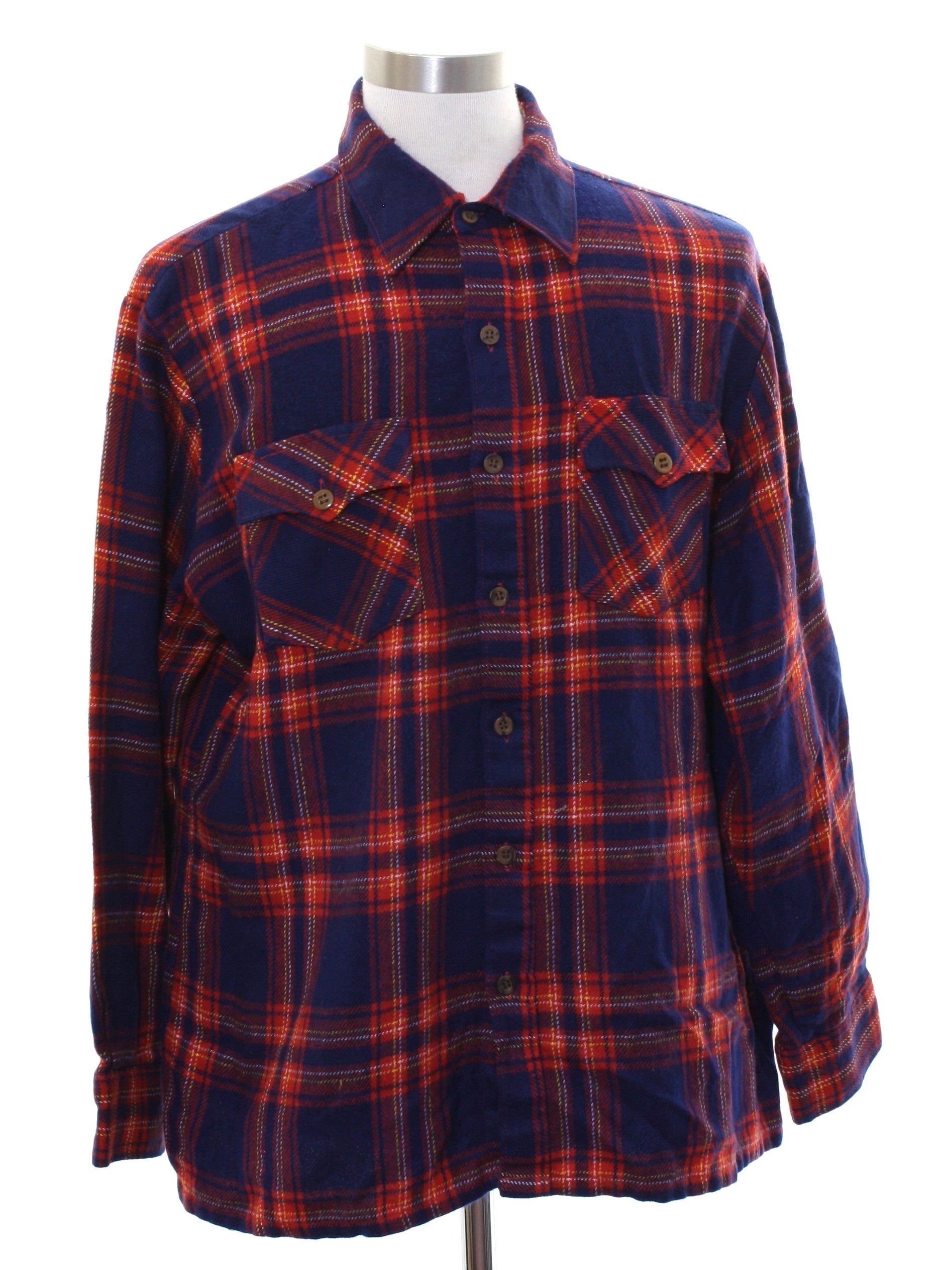Mens Western Style Flannel Shirt