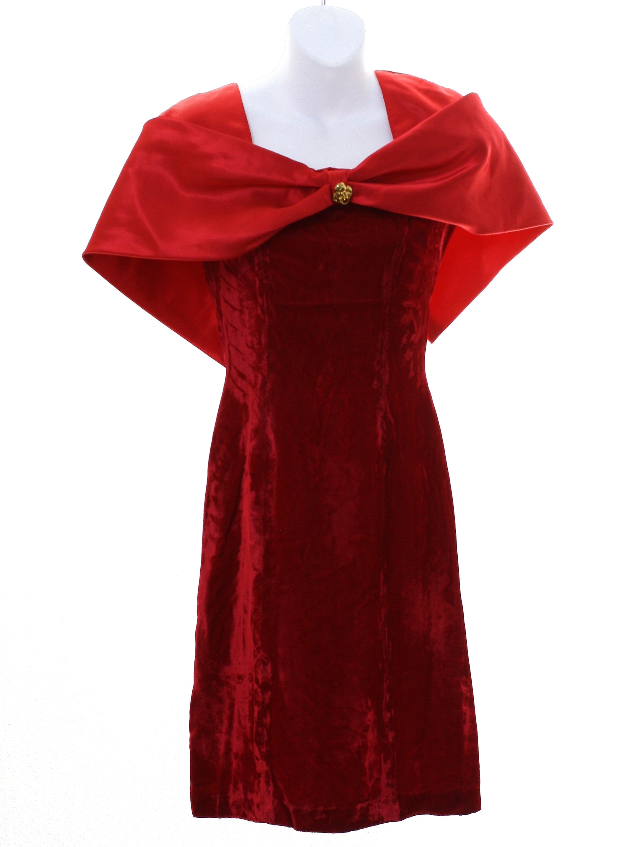 Womens Totally 80s Velvet Cocktail or Prom Mini Dress