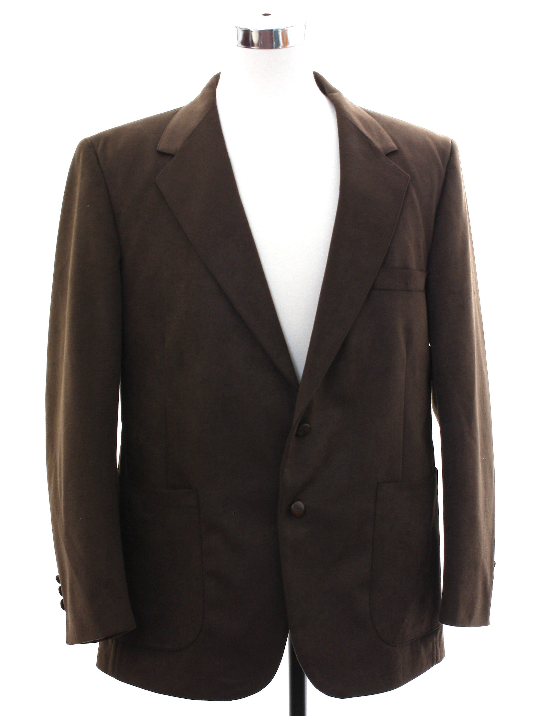 Mens Faux Suede Blazer Style Sport Coat Jacket