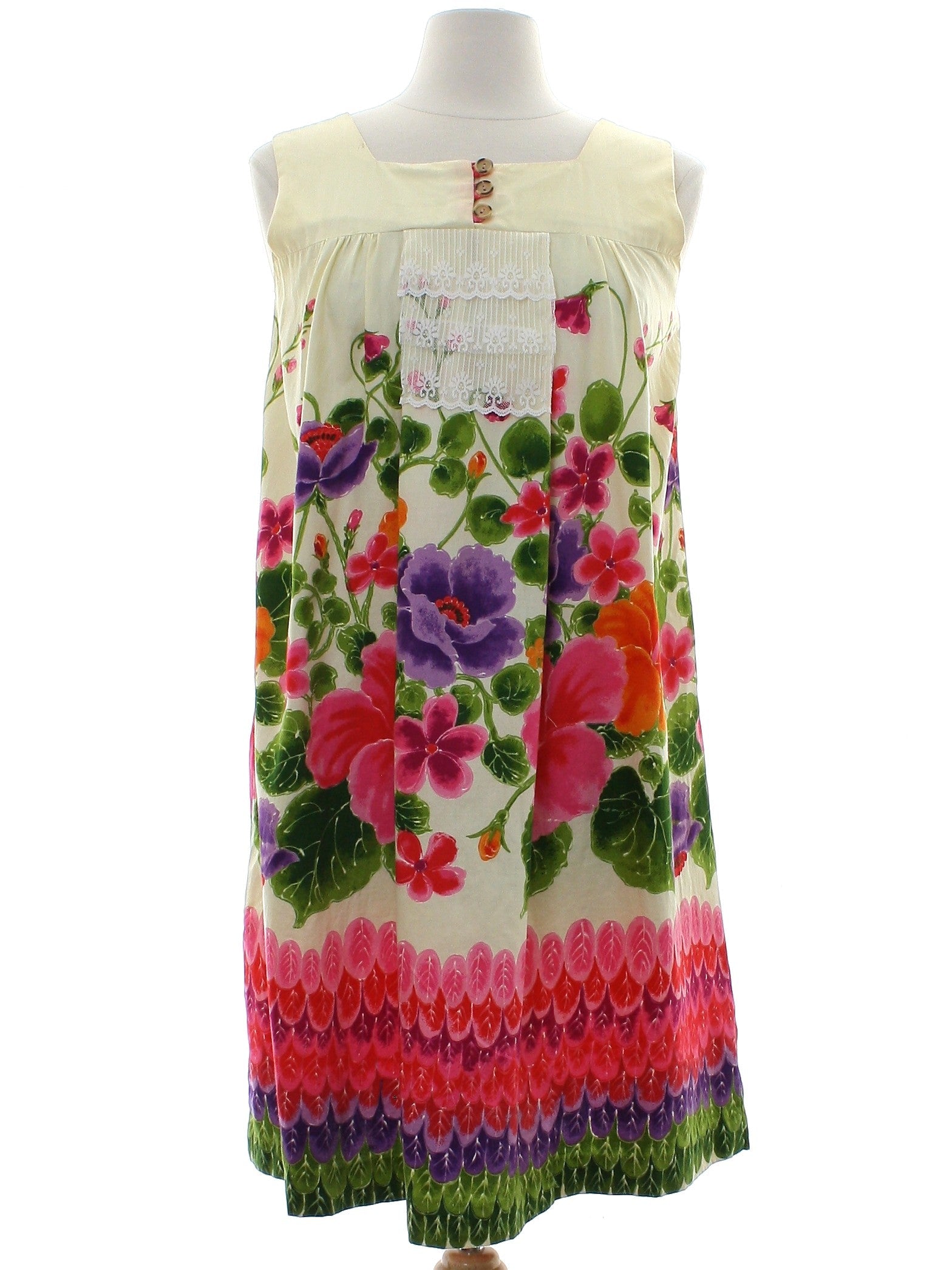 Womens Ui-Maikai A-Line Hawaiian Muumuu Dress