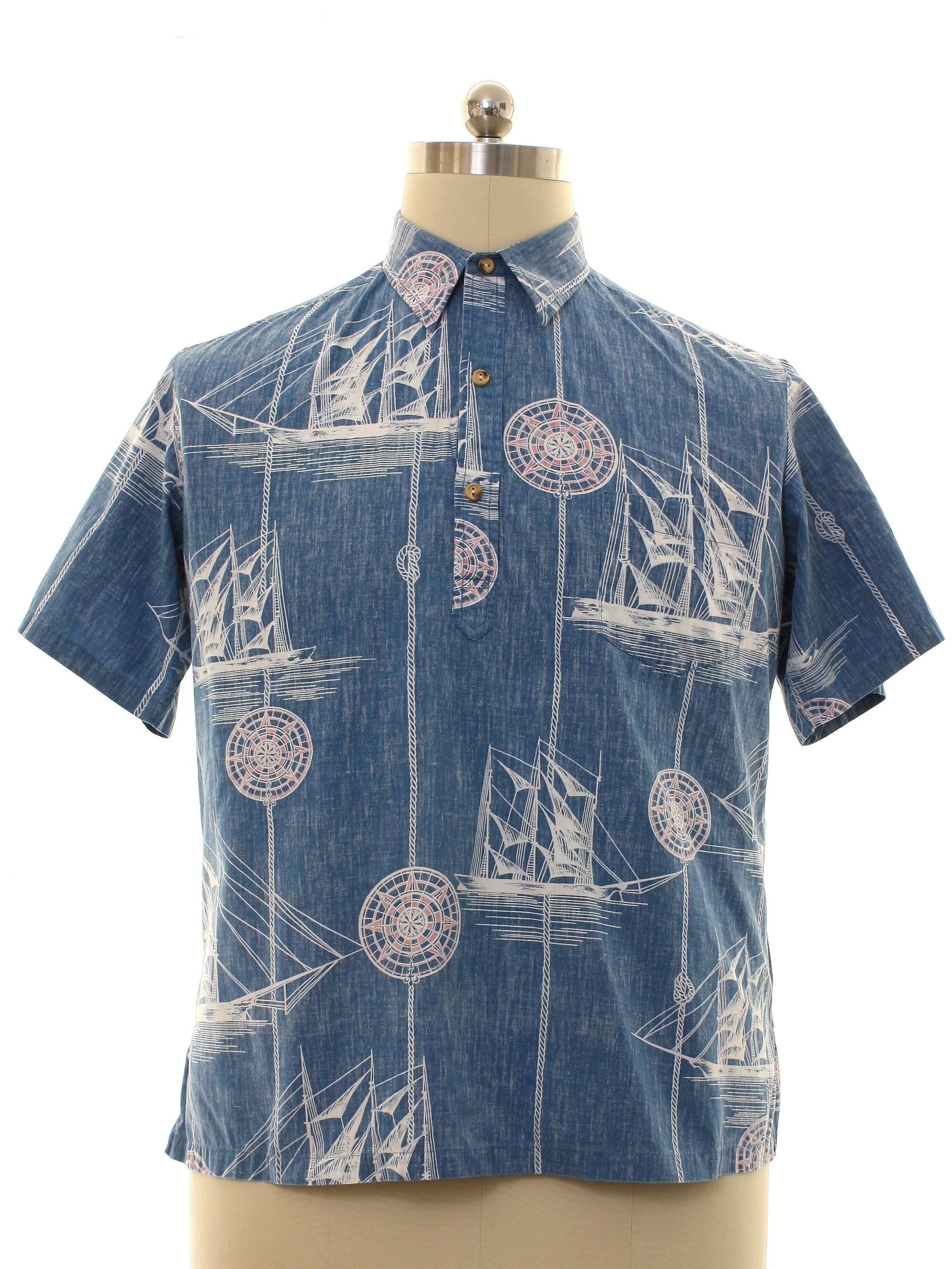 Mens Pullover Hawaiian Shirt