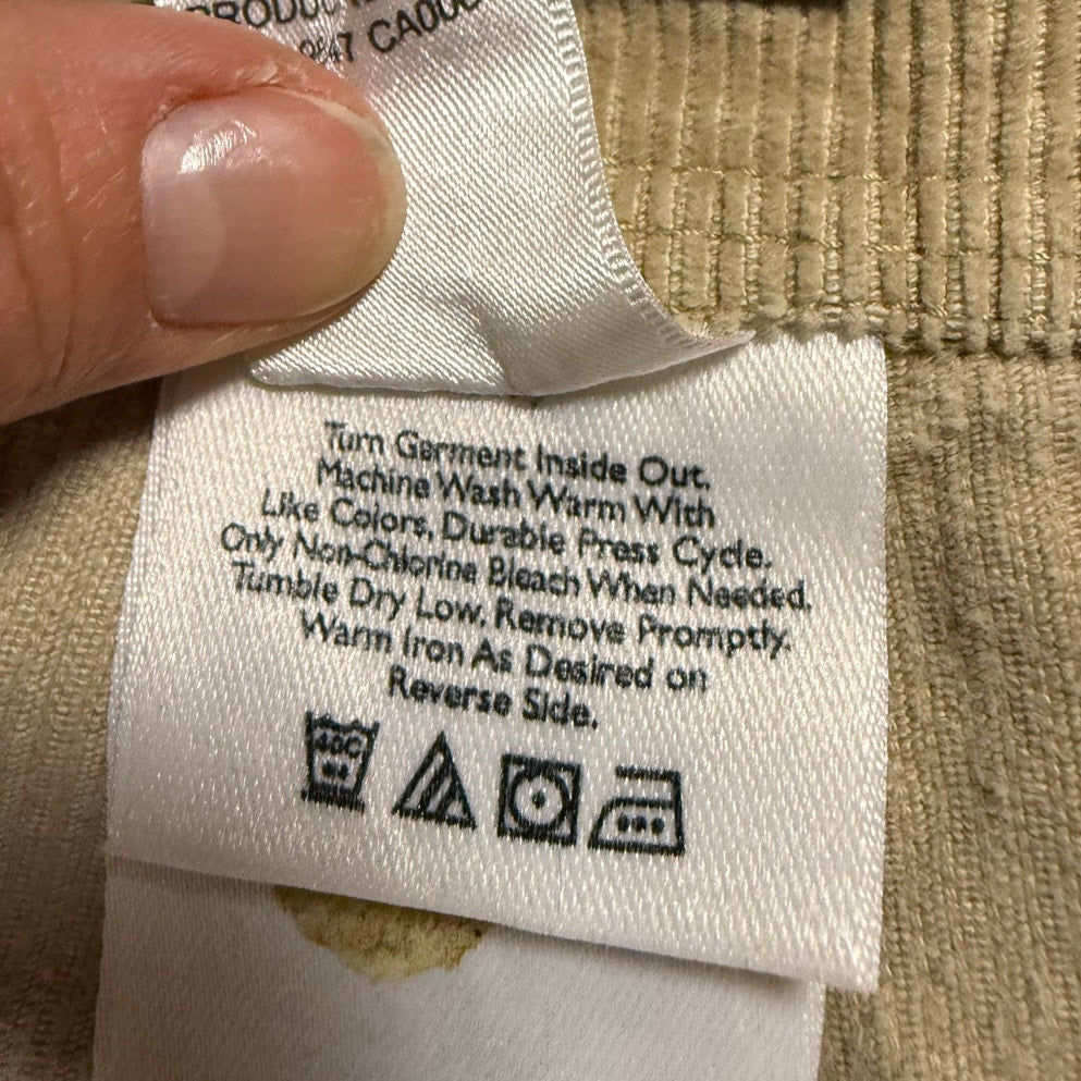 Vintage 90s Women’s 18 Eddie Bauer Tan Corduroy Skirt Western Cotton