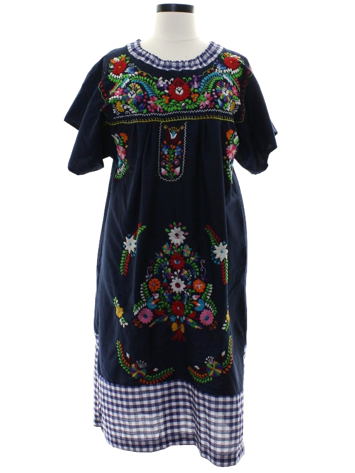 Womens A-Line Huipil Style Dress