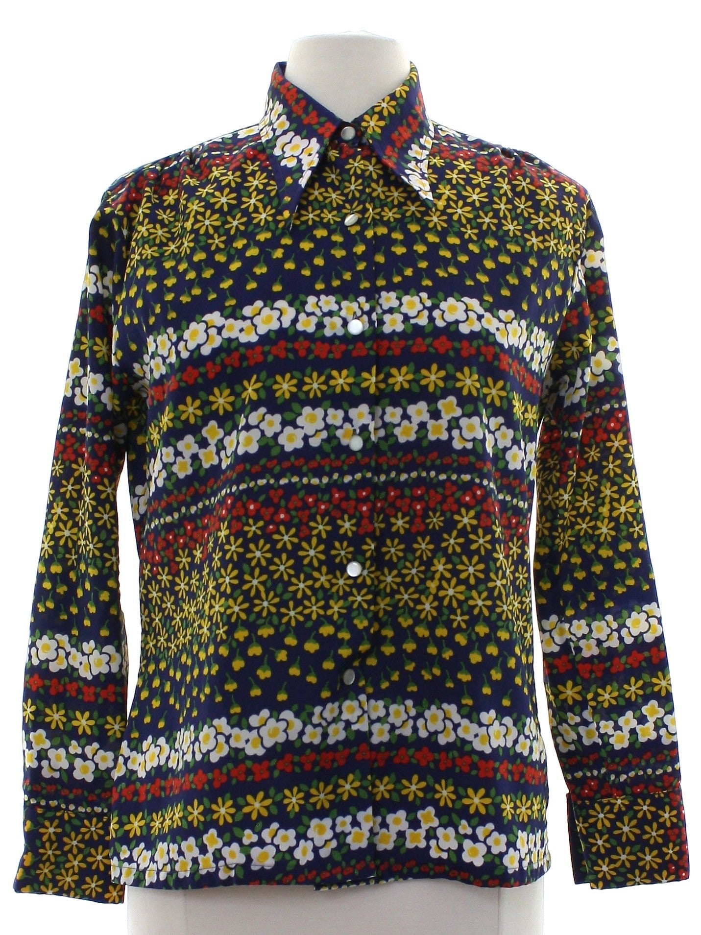 Womens Mod Print Disco Inspired Shirt