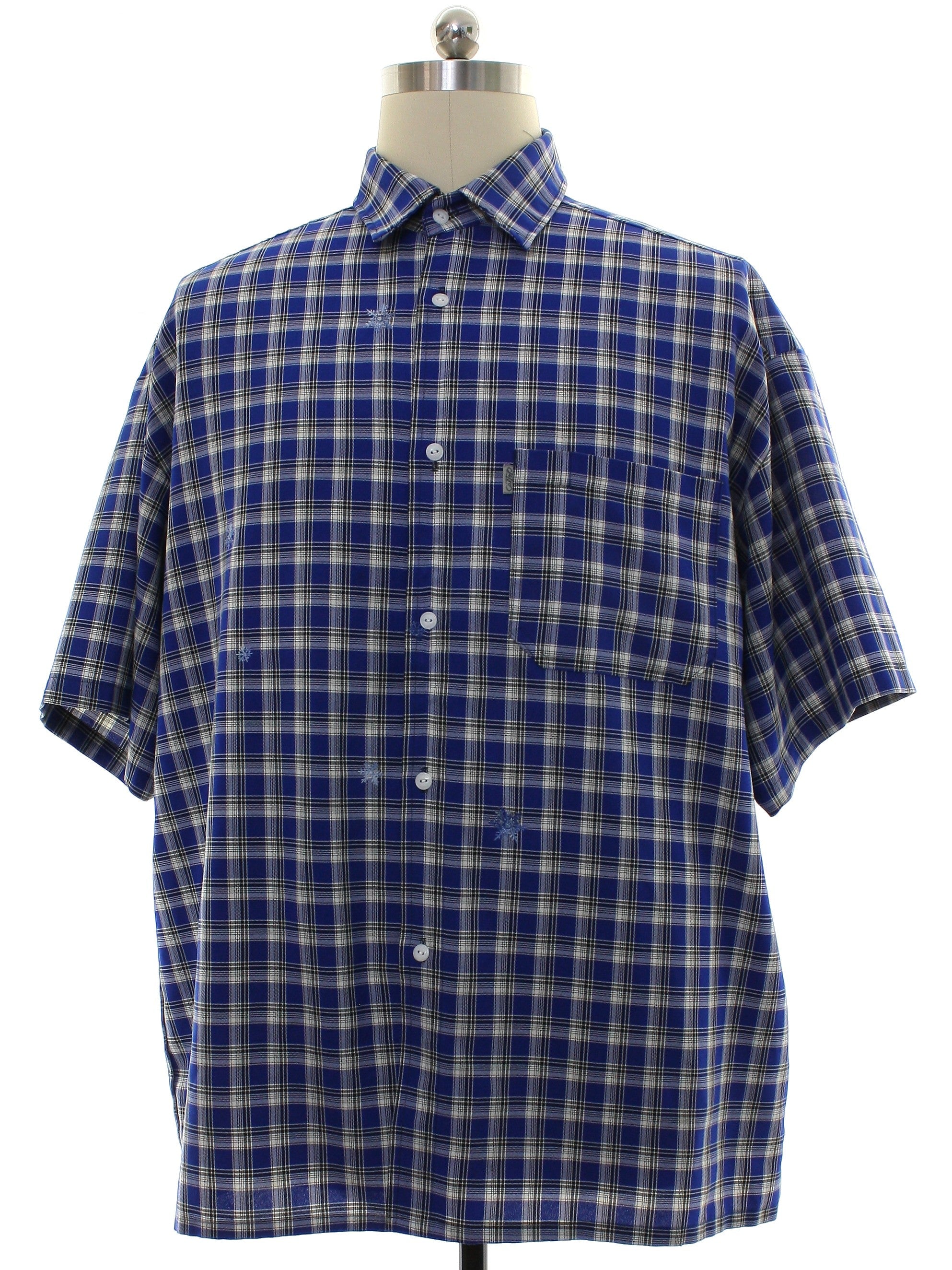 Mens Plaid Sport Shirt