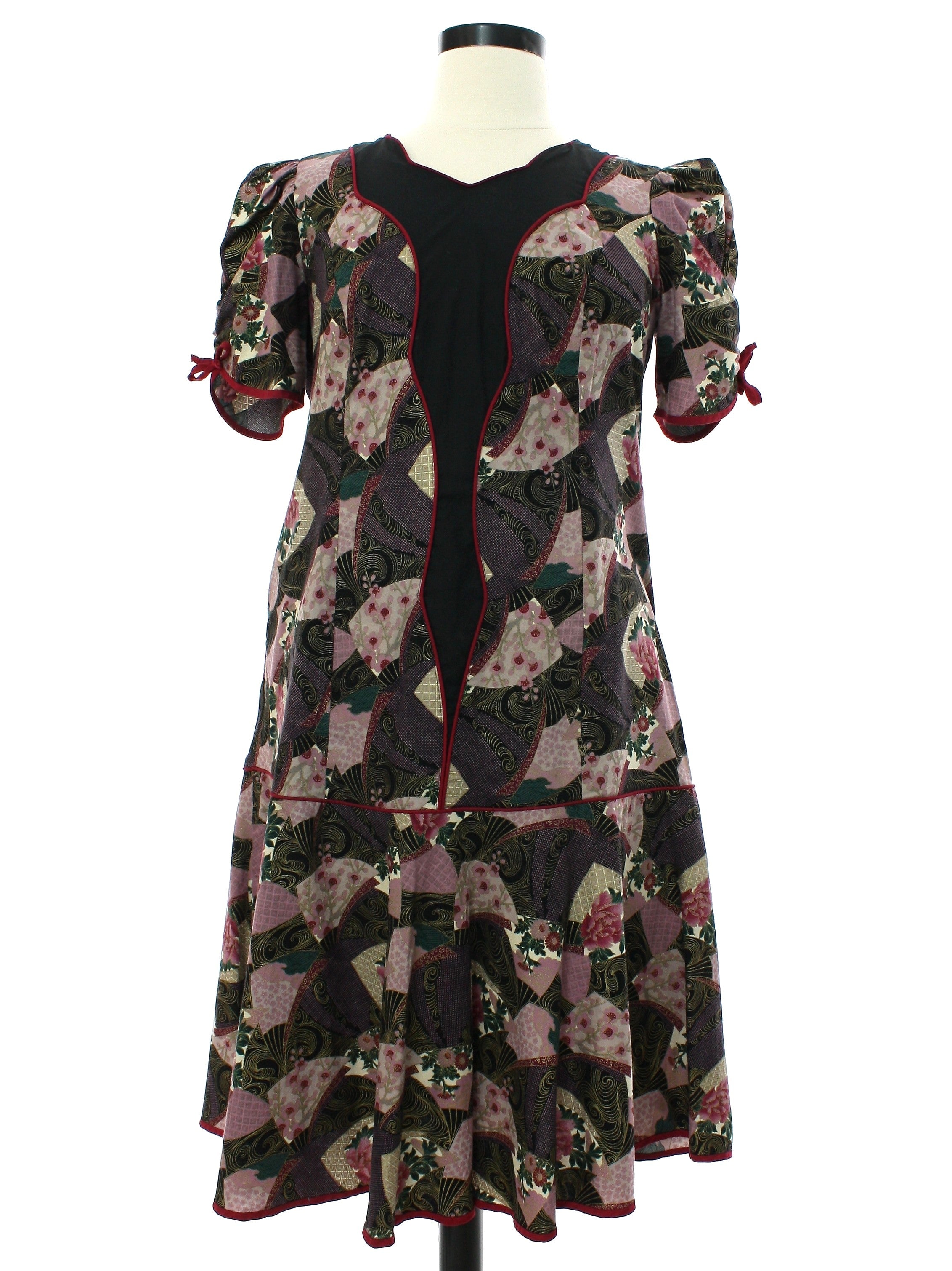 Womens Totally 80s Hawaiian Plantation Style Dress