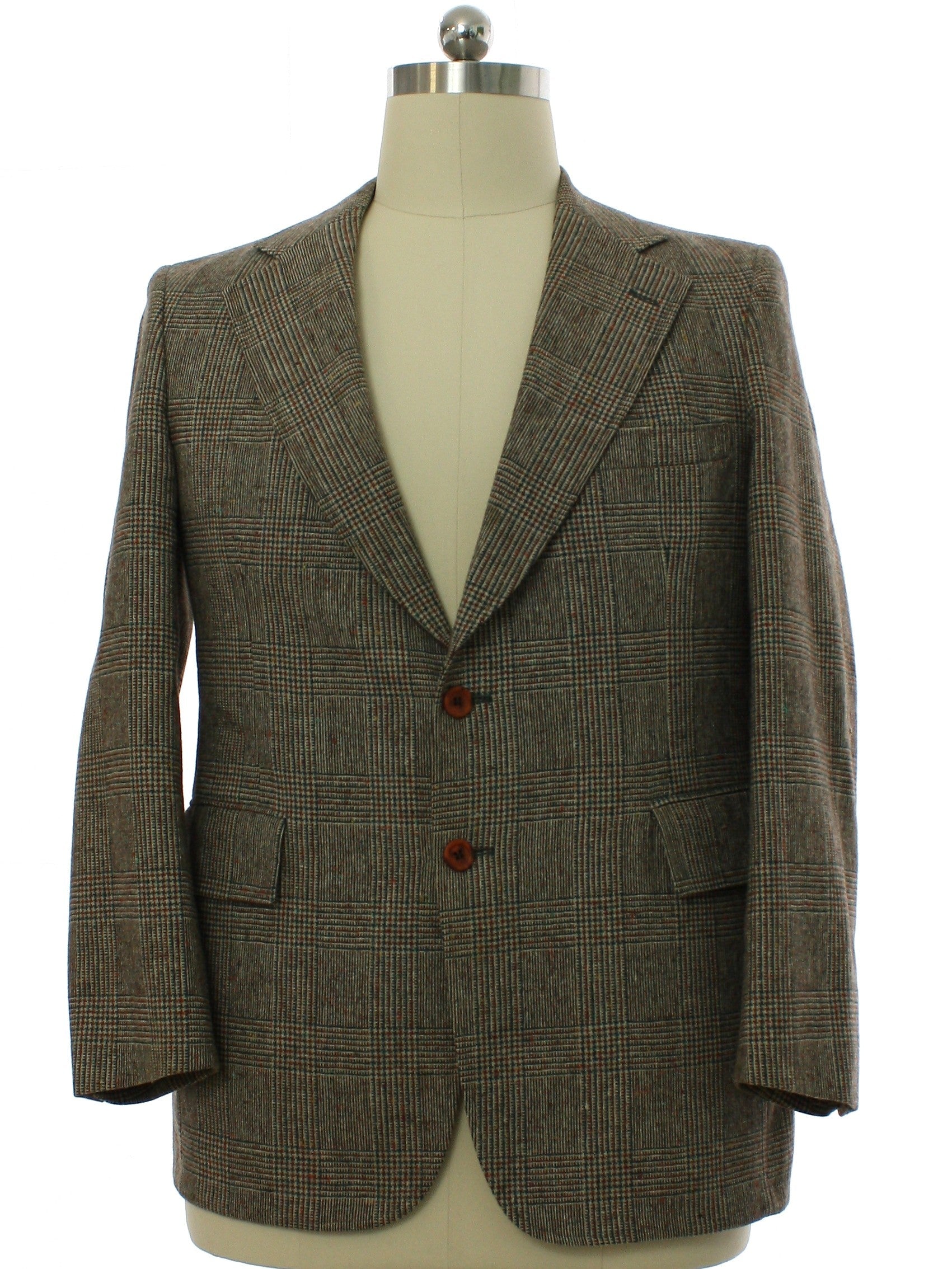 Mens Wool Tweed Blazer Style Sport Coat Jacket