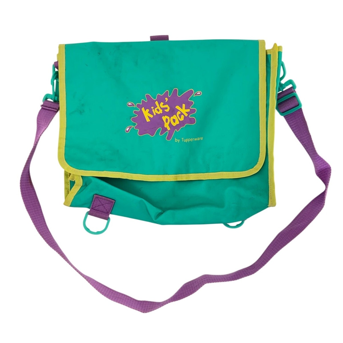 Vintage Tupperware Kids Pack 3 Pc Travel Set Suitcase Backpack Garment Bag Teal