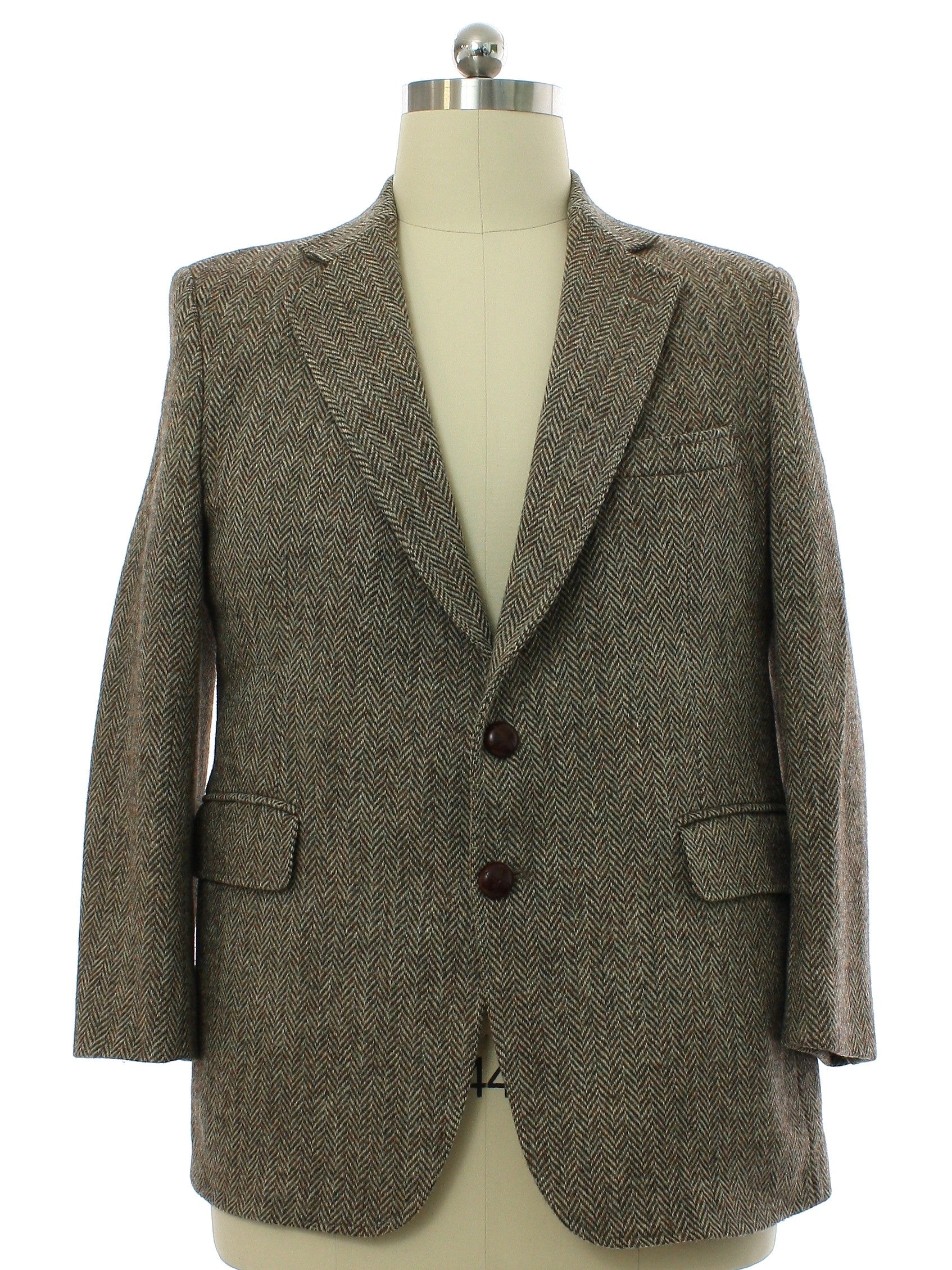 Mens Harris Tweed Scottish Blazer Style Sport Coat Jacket