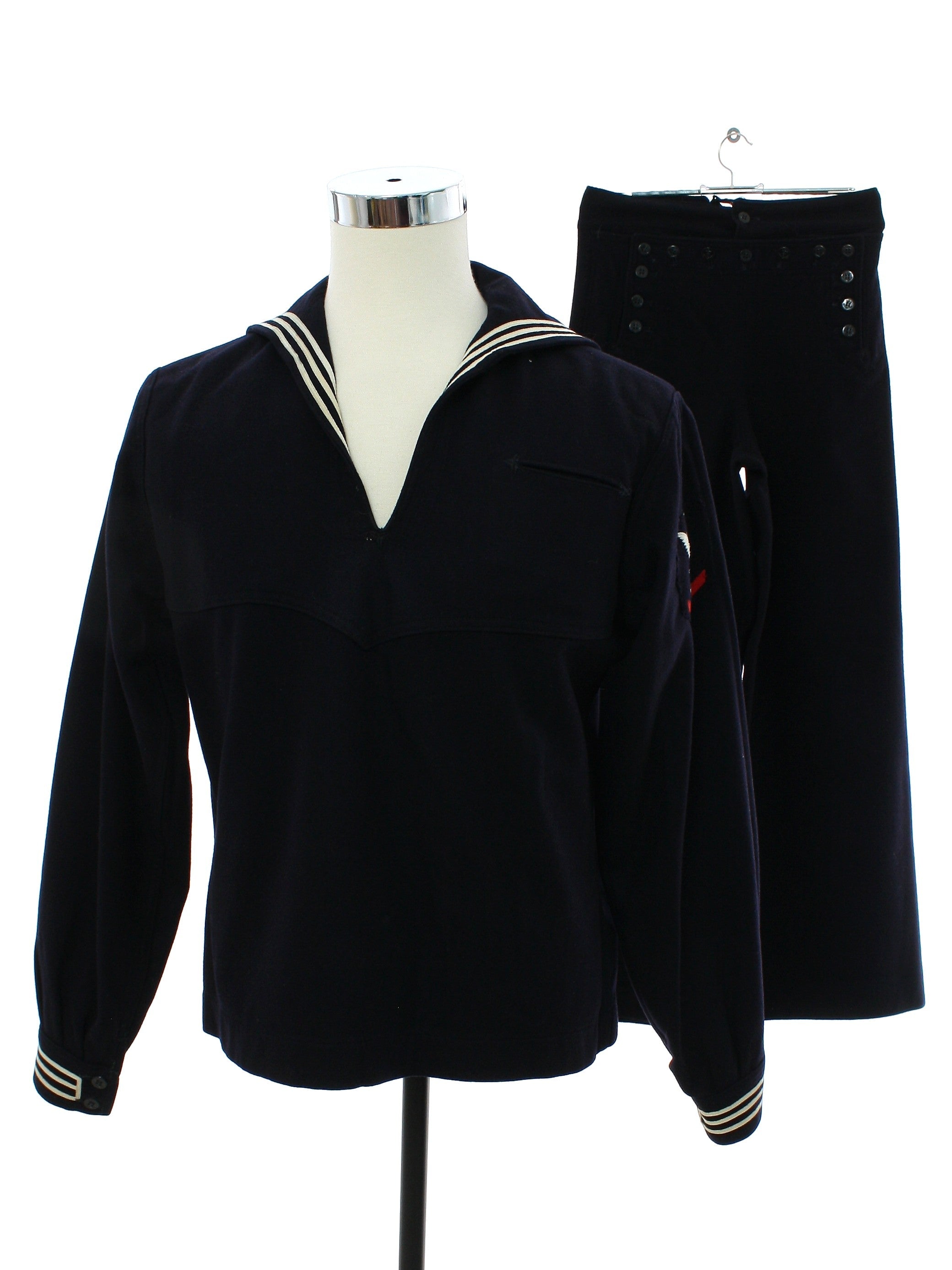 Mens Wool Sailor Suit