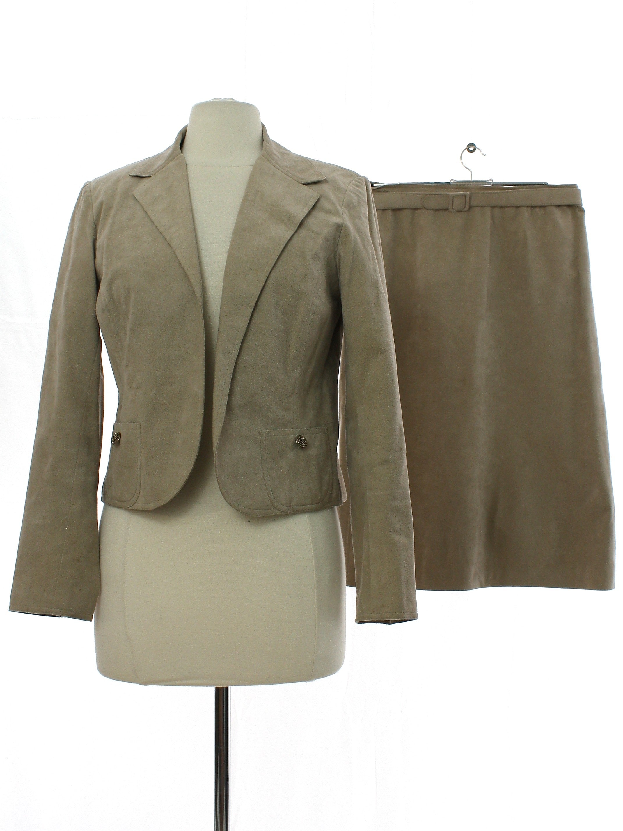 Womens Totally 80s Faux Suede Suit