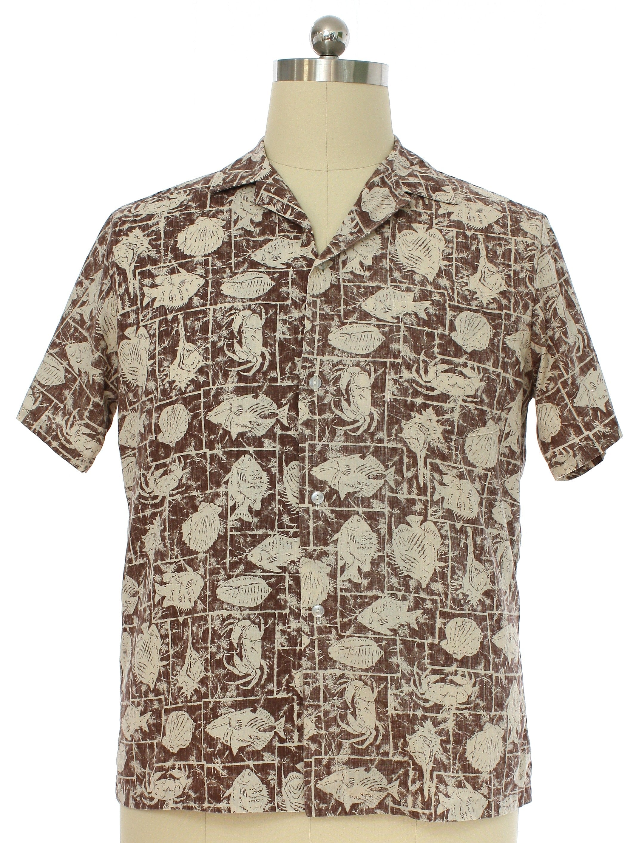 Mens Reverse Print Hawaiian Shirt