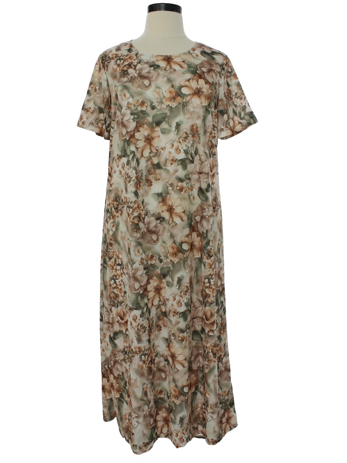 Womens A-Line Maxi House Dress
