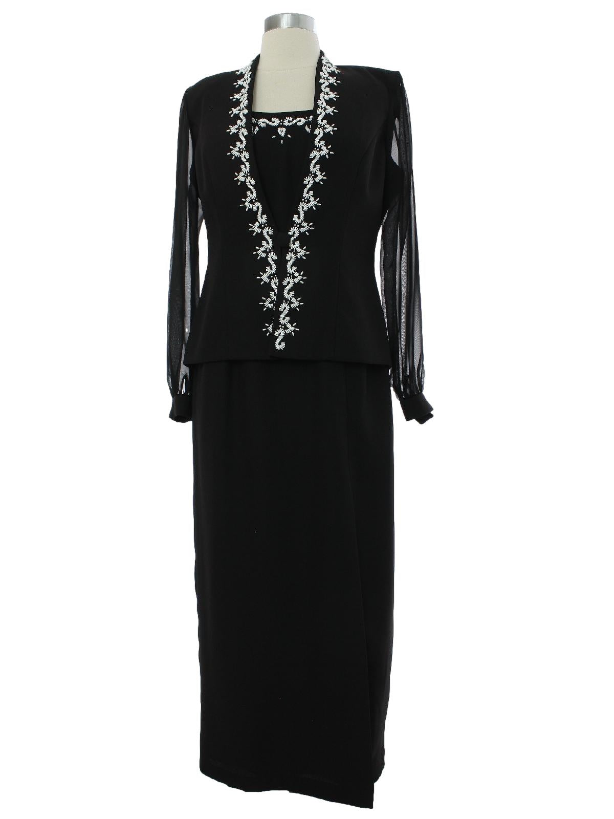 Womens Two Piece Cocktail or Prom Maxi Dress