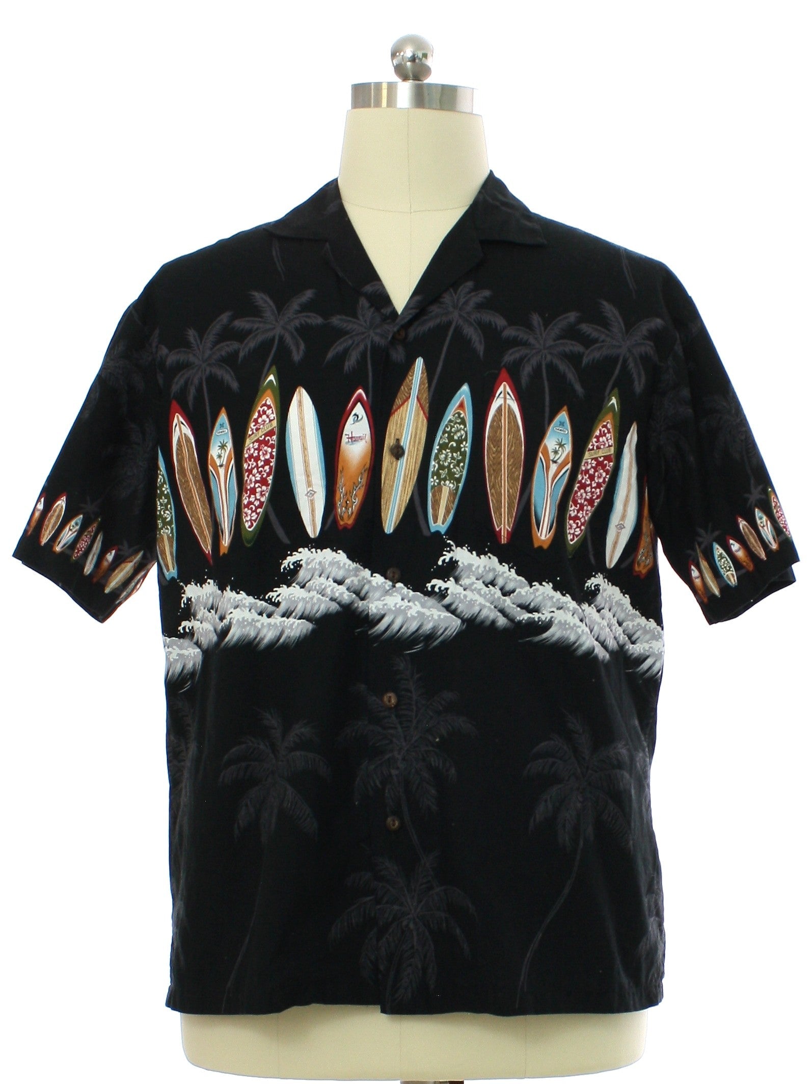 Mens Hawaiian Surfboard Shirt