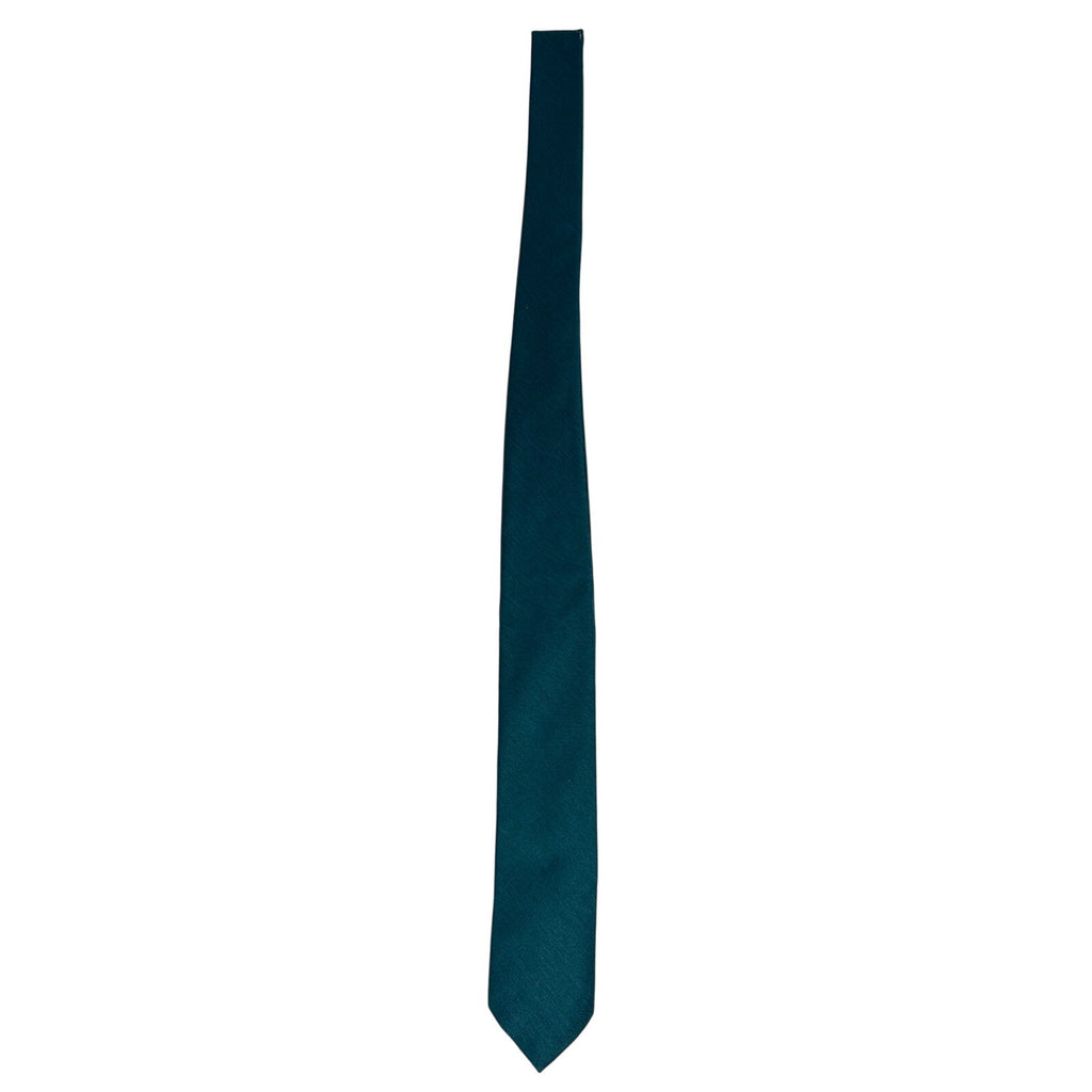 Vintage 1980s Claybrooke Spruce Green Wool Silk Necktie 3"