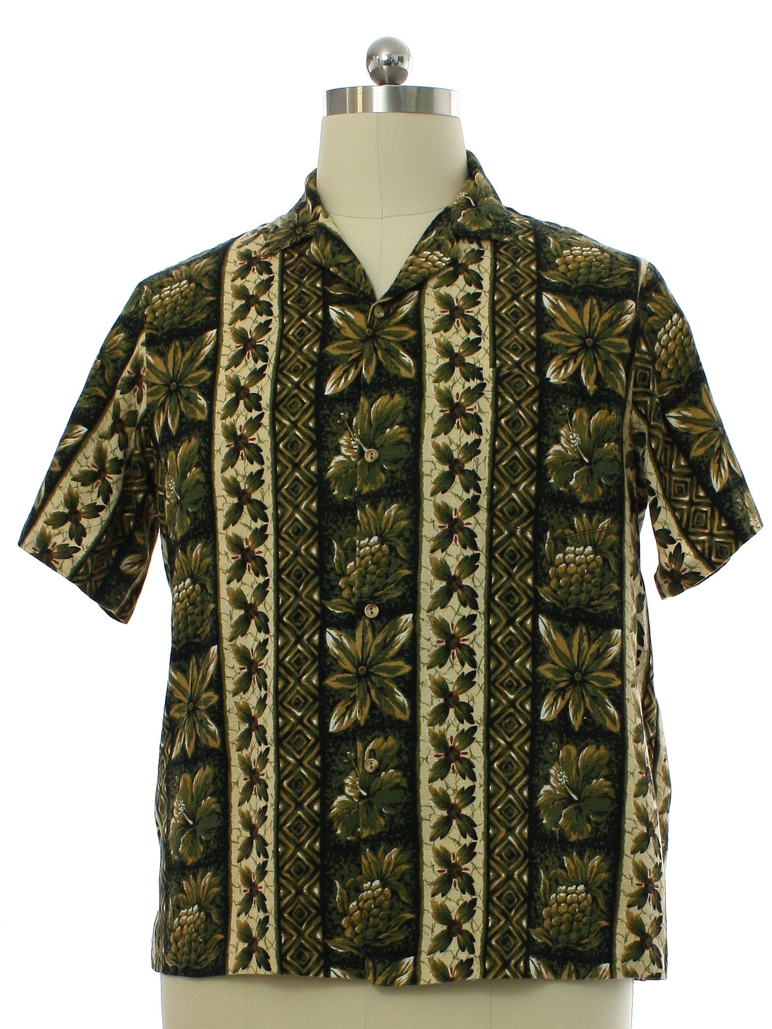 Mens RJC Bark Cloth Hawaiian Shirt