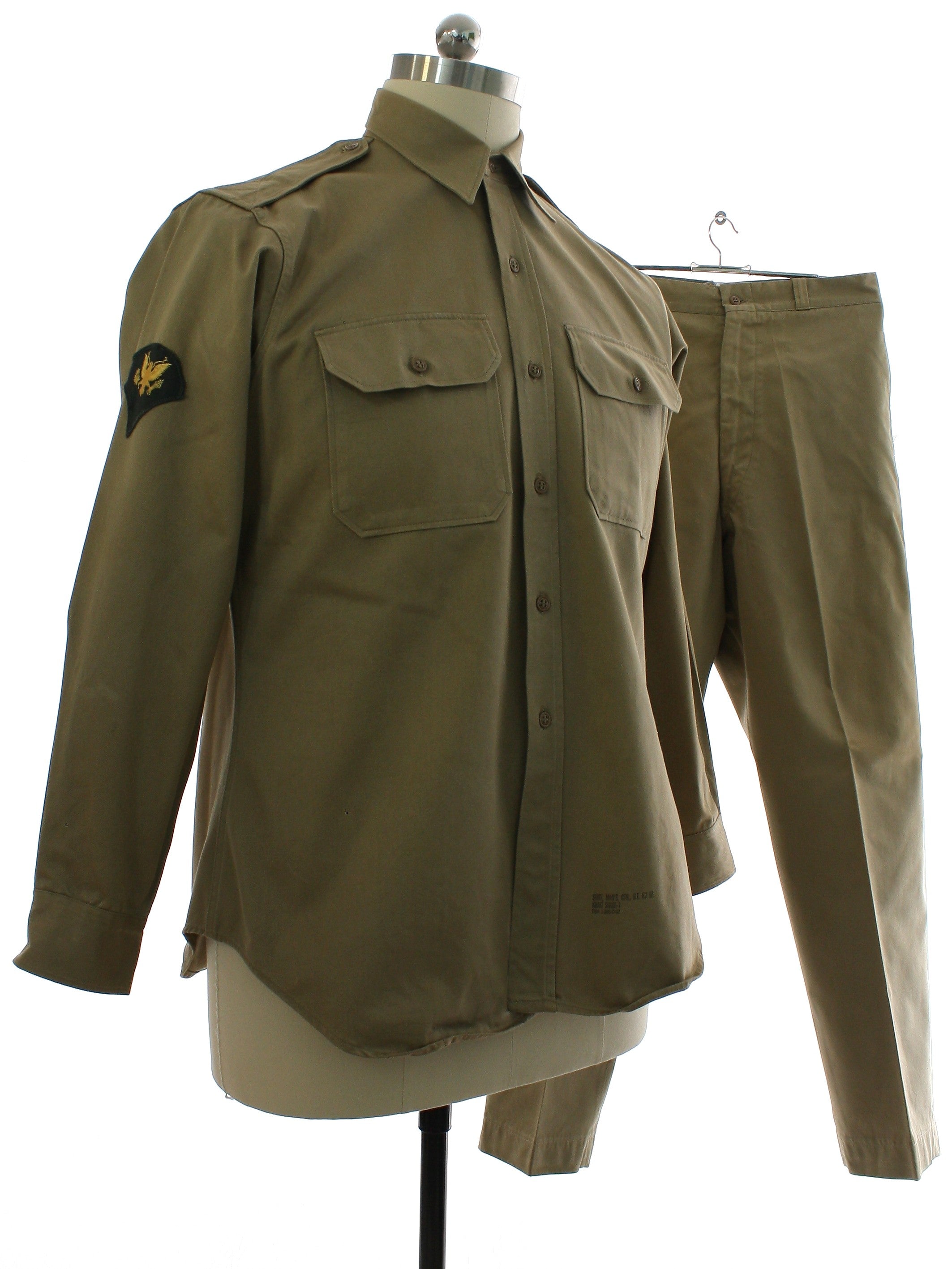 Mens Military Cotton Twill Suit