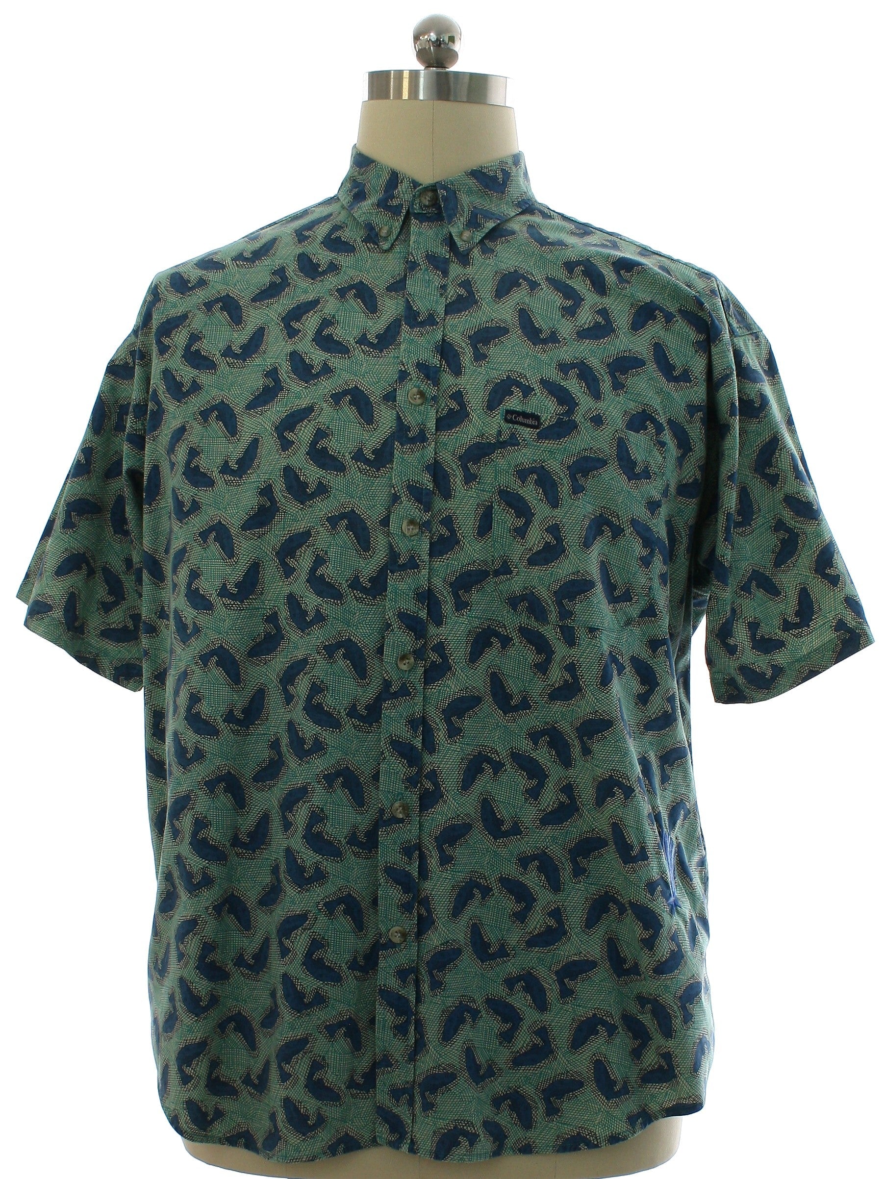Mens Columbia Graphic Print Sport Shirt