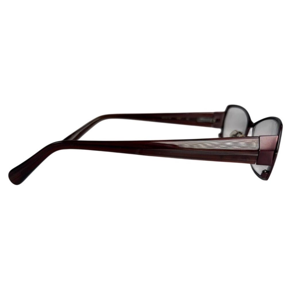 Vera Wang V025 Burgundy Brown Rectangular Eyeglass Frames BU 53-16-135
