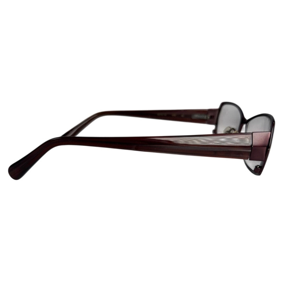 Vera Wang V025 Burgundy Brown Rectangular Eyeglass Frames BU 53-16-135