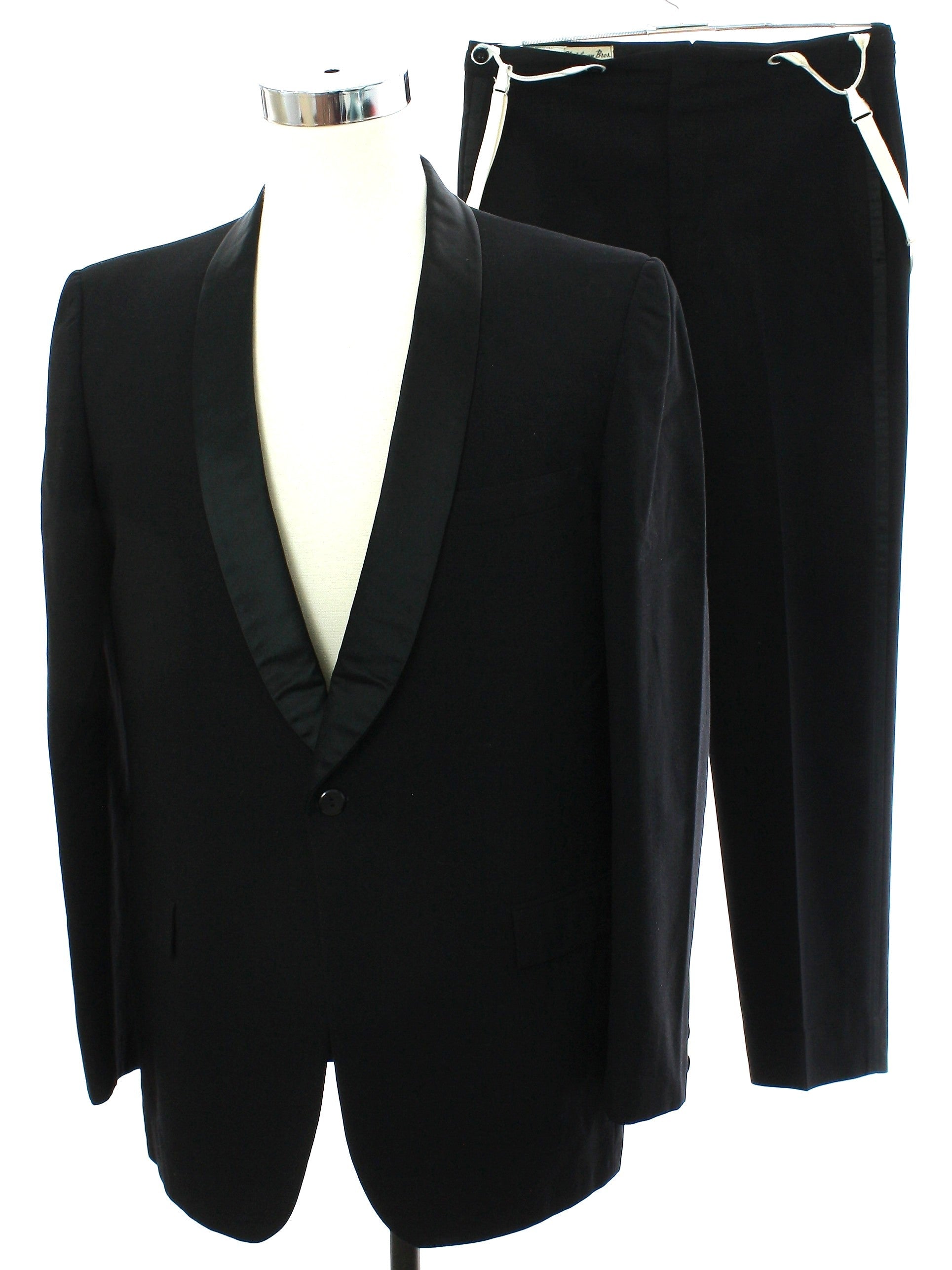 Mens Totally 80s Black Tuxedo Suit