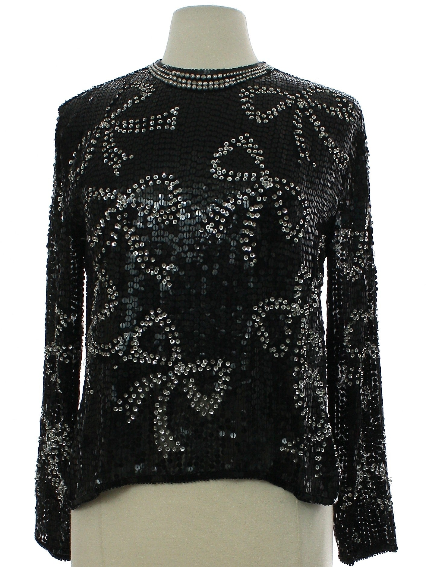 Womens Designer Sequin Shirt