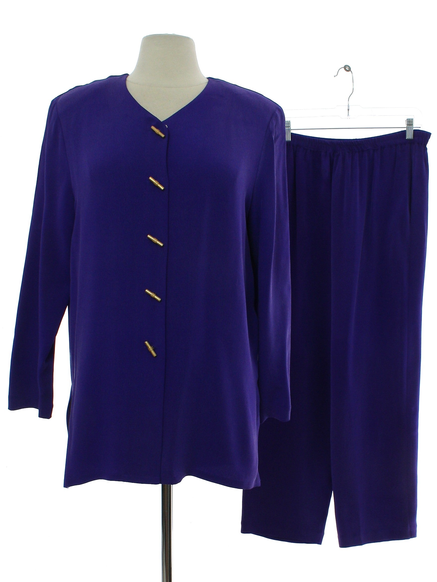 Womens Totally 80s Silk Pant Suit