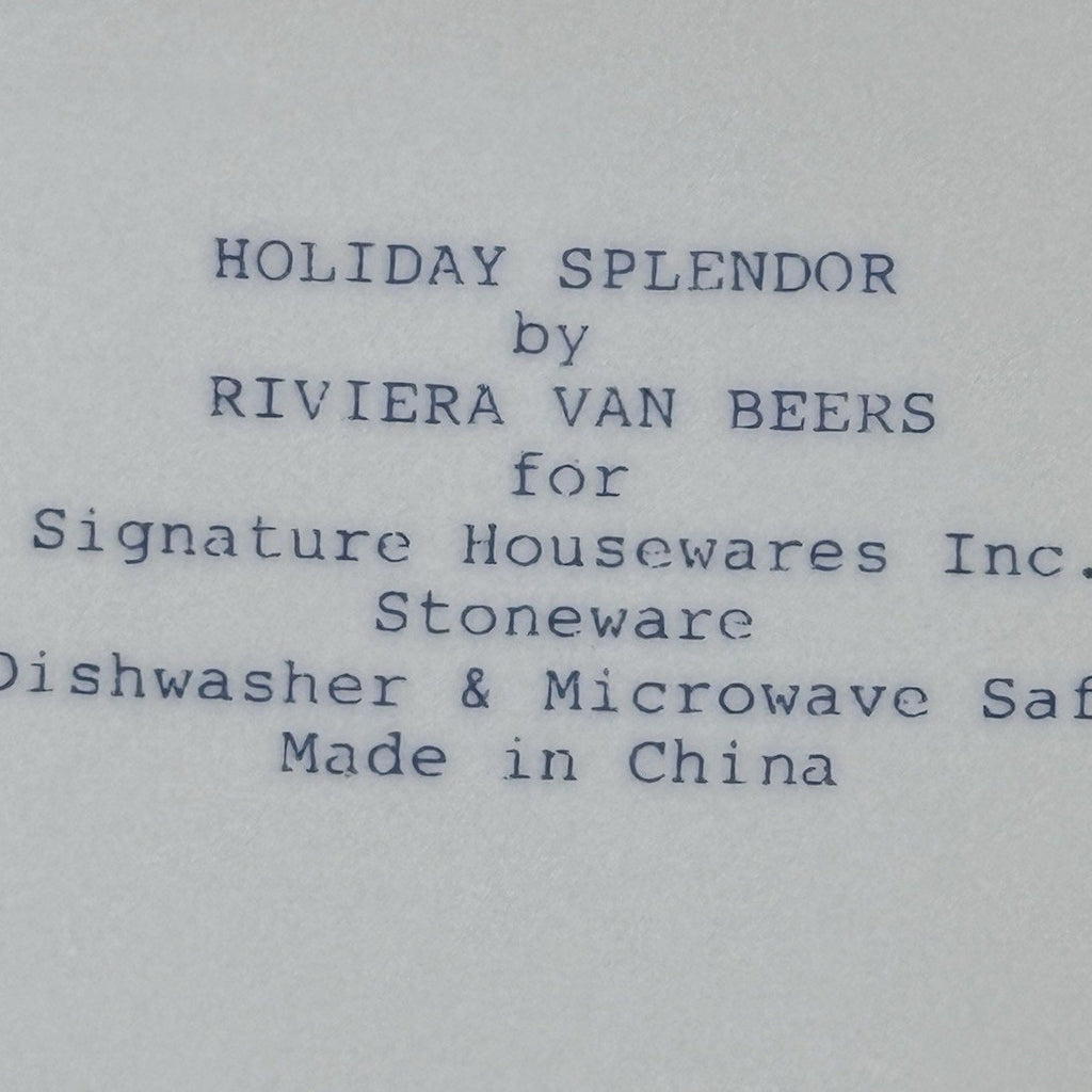 Vintage 90s Christmas Mugs Holiday Splendor Riviera Van Beers Mugs Set of 4