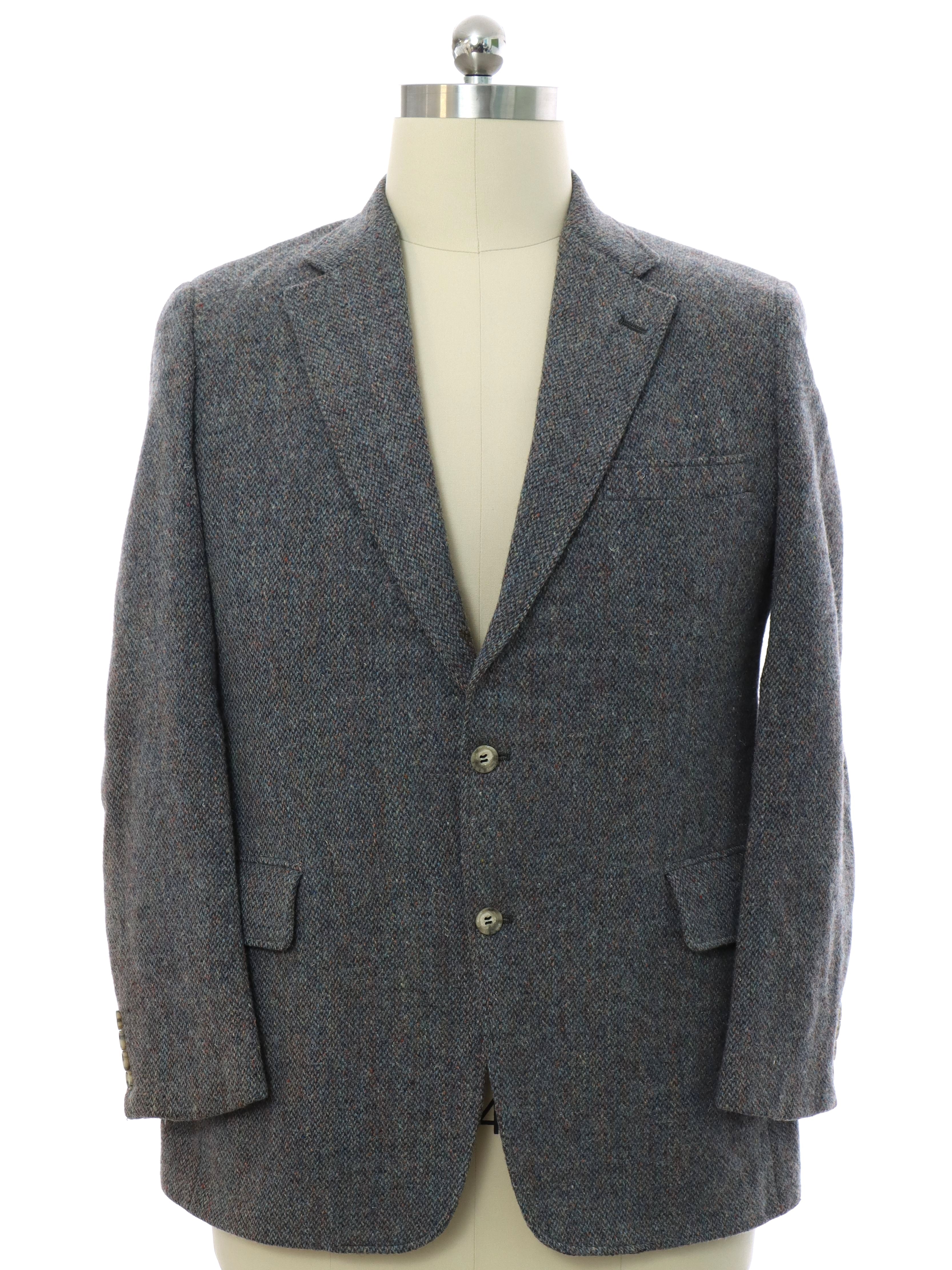 Mens Wool Tweed Blazer Style Sport Coat Jacket