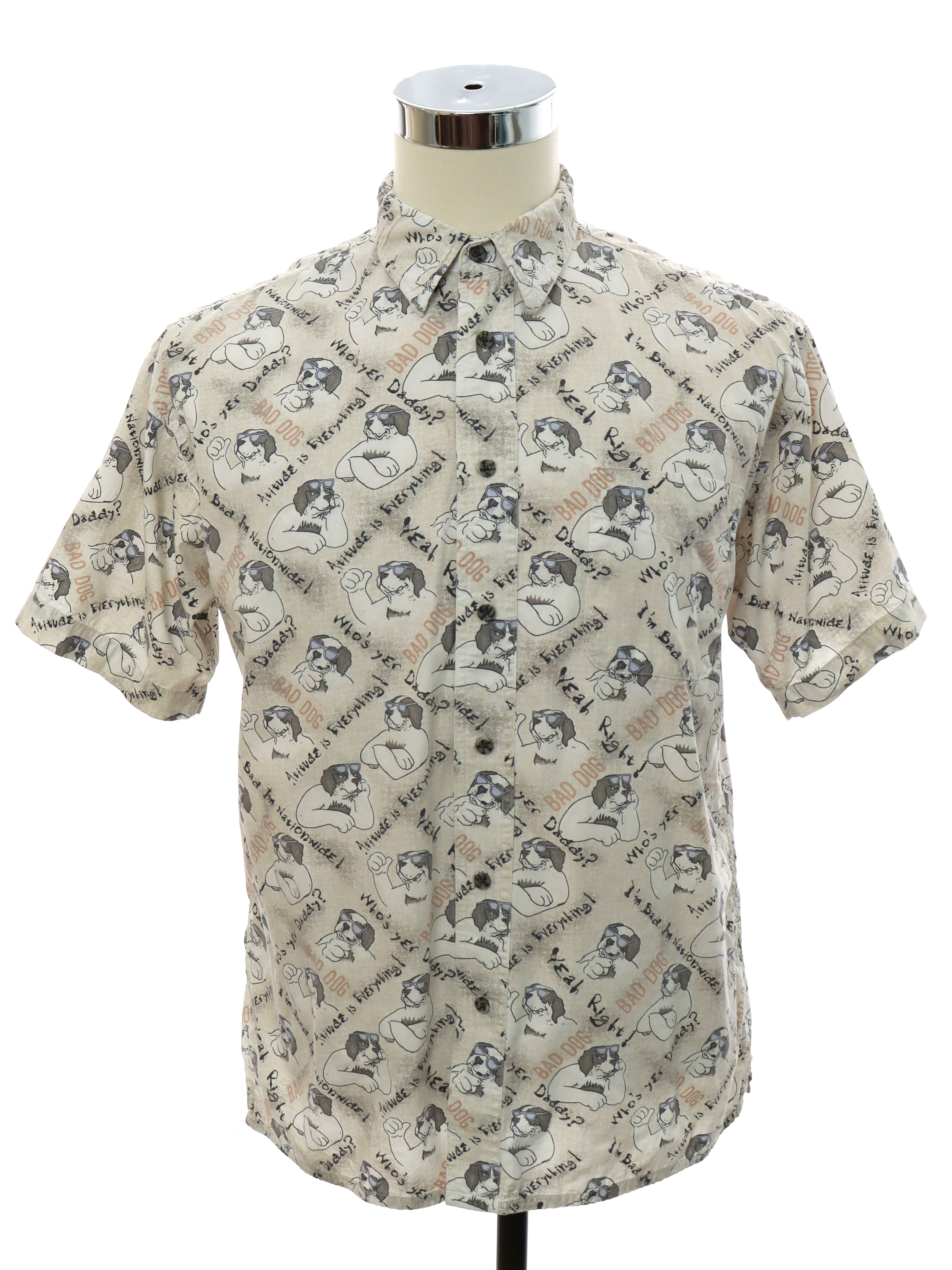 Mens Big Dog Graphic Print Shirt