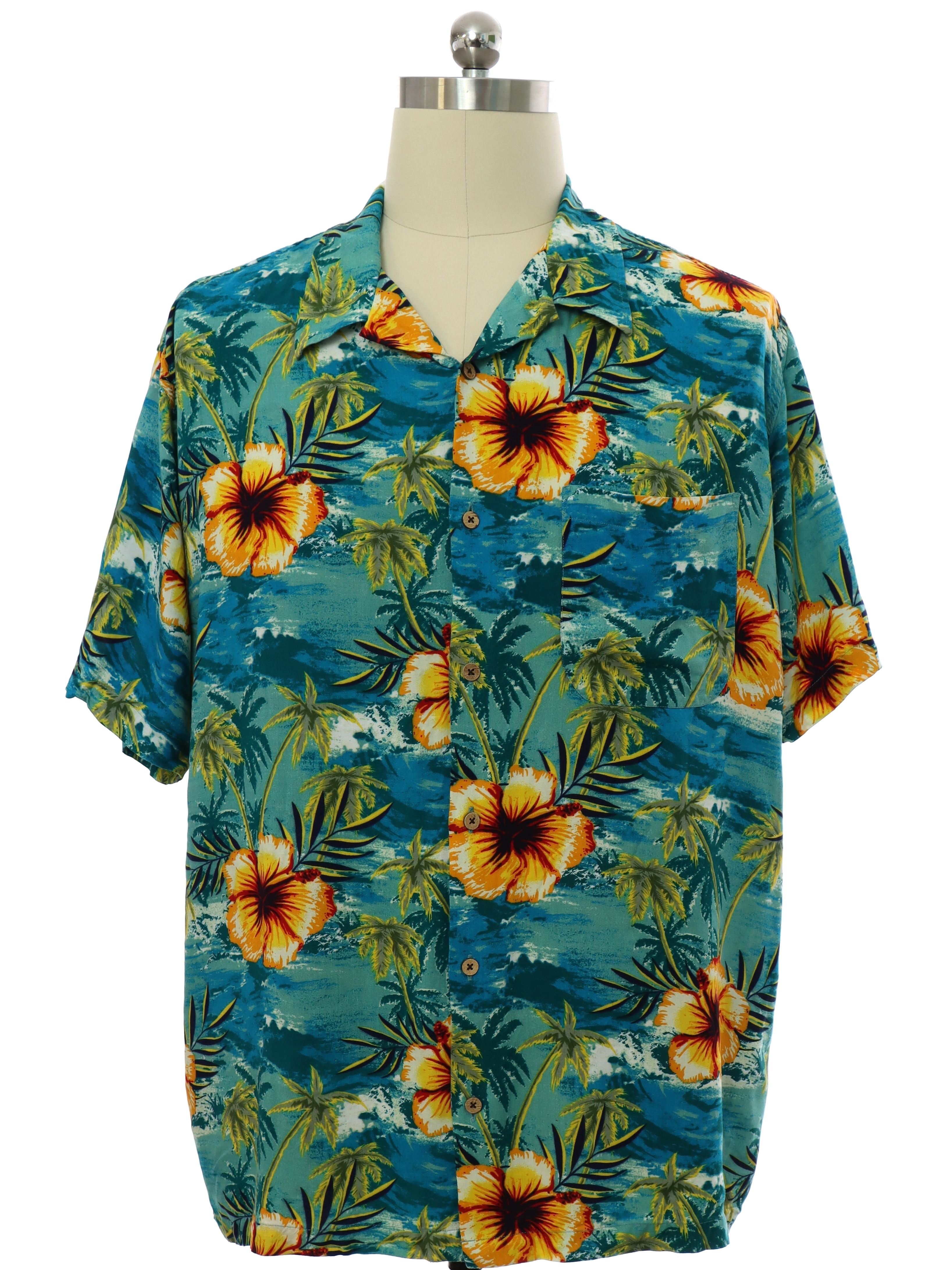 Mens Rayon Hawaiian Shirt