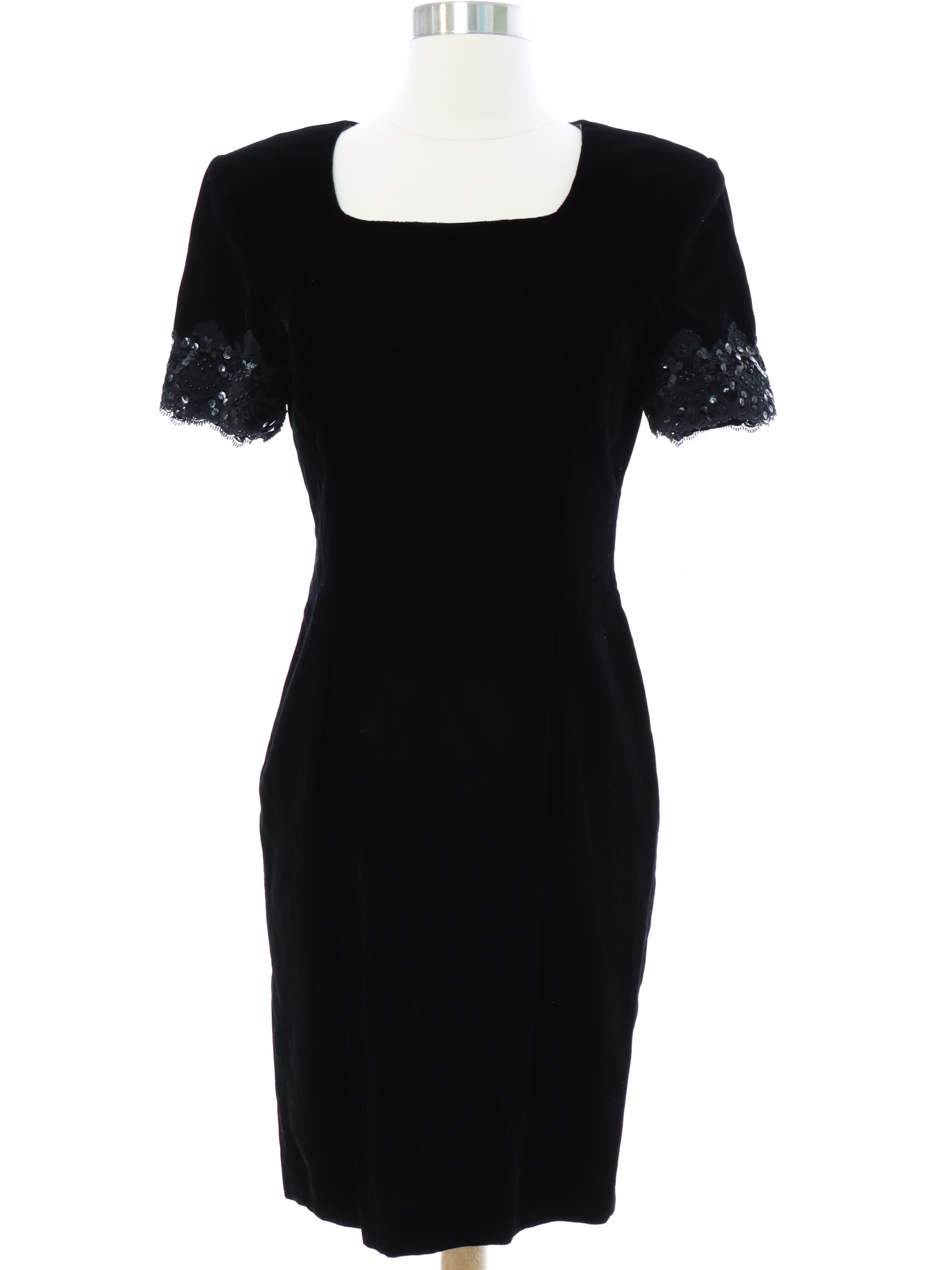 Womens Velvet Totally 80s A-Line Cocktail Dress