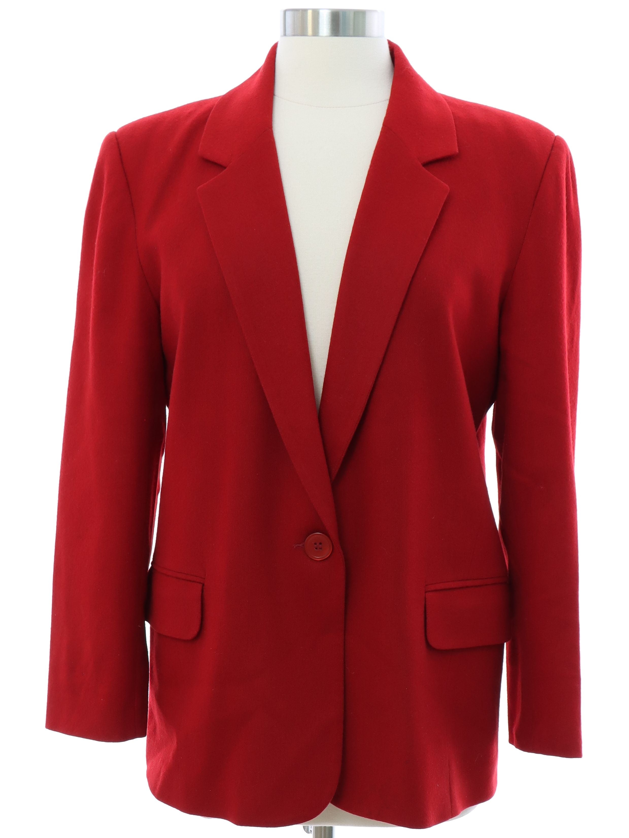 Womens Totally 80s Wool Blazer Jacket