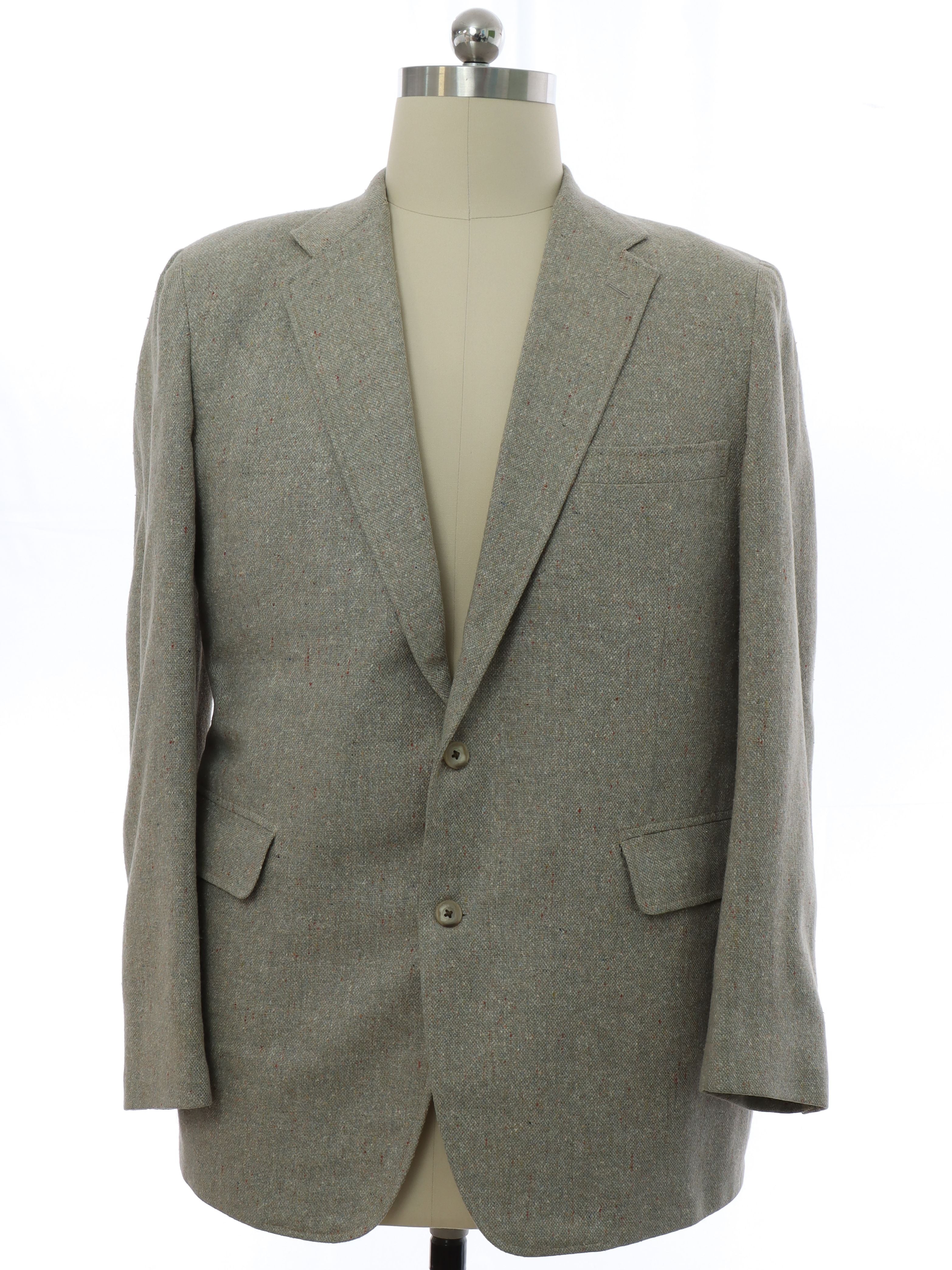 Mens Wool Tweed Blazer Style Sport Coat Jacket