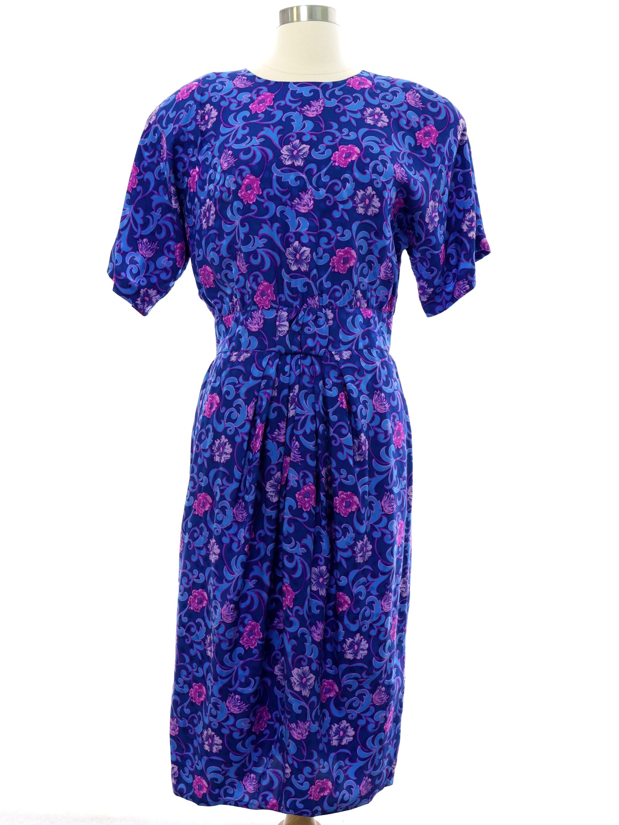 Womens Totally 80s Silk Dress