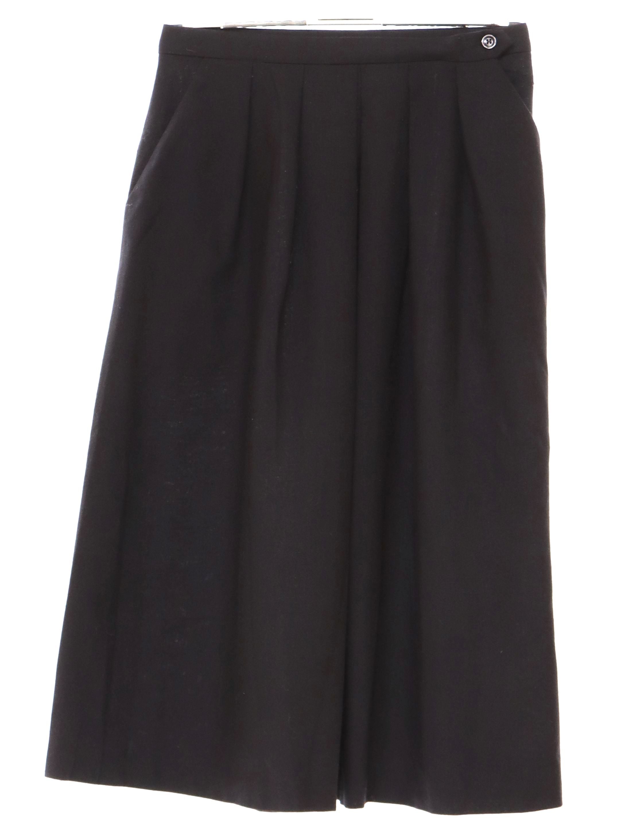 Womens Rayon Blend Pleated Skirt