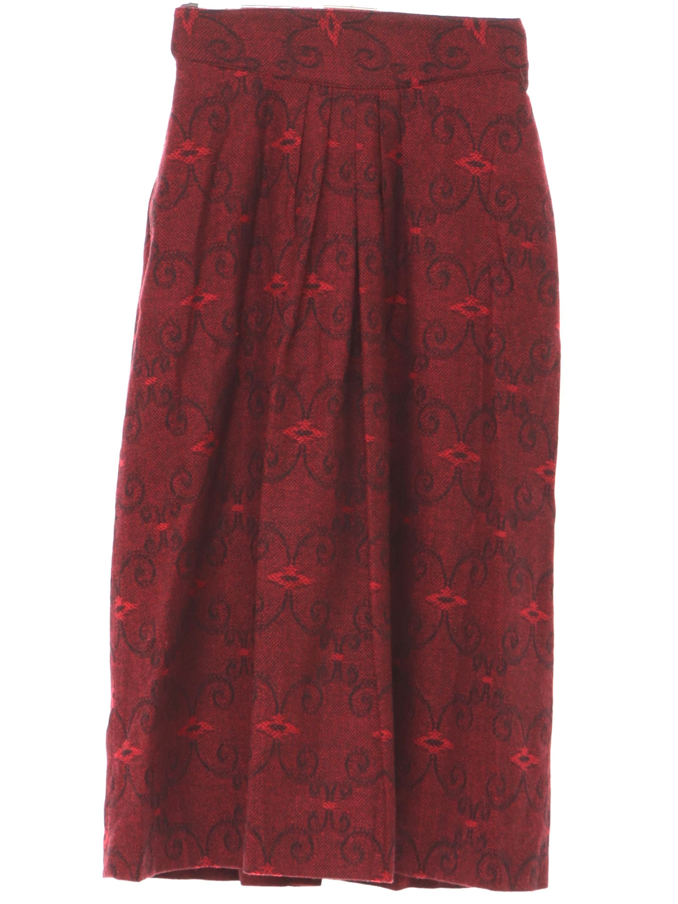 Womens Wool Blend Totally 80s Skirt