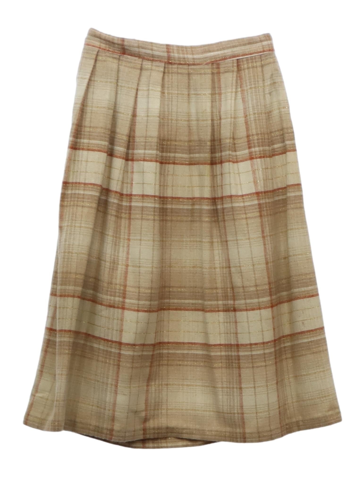Womens Totally 80s Plaid Pleated Skirt