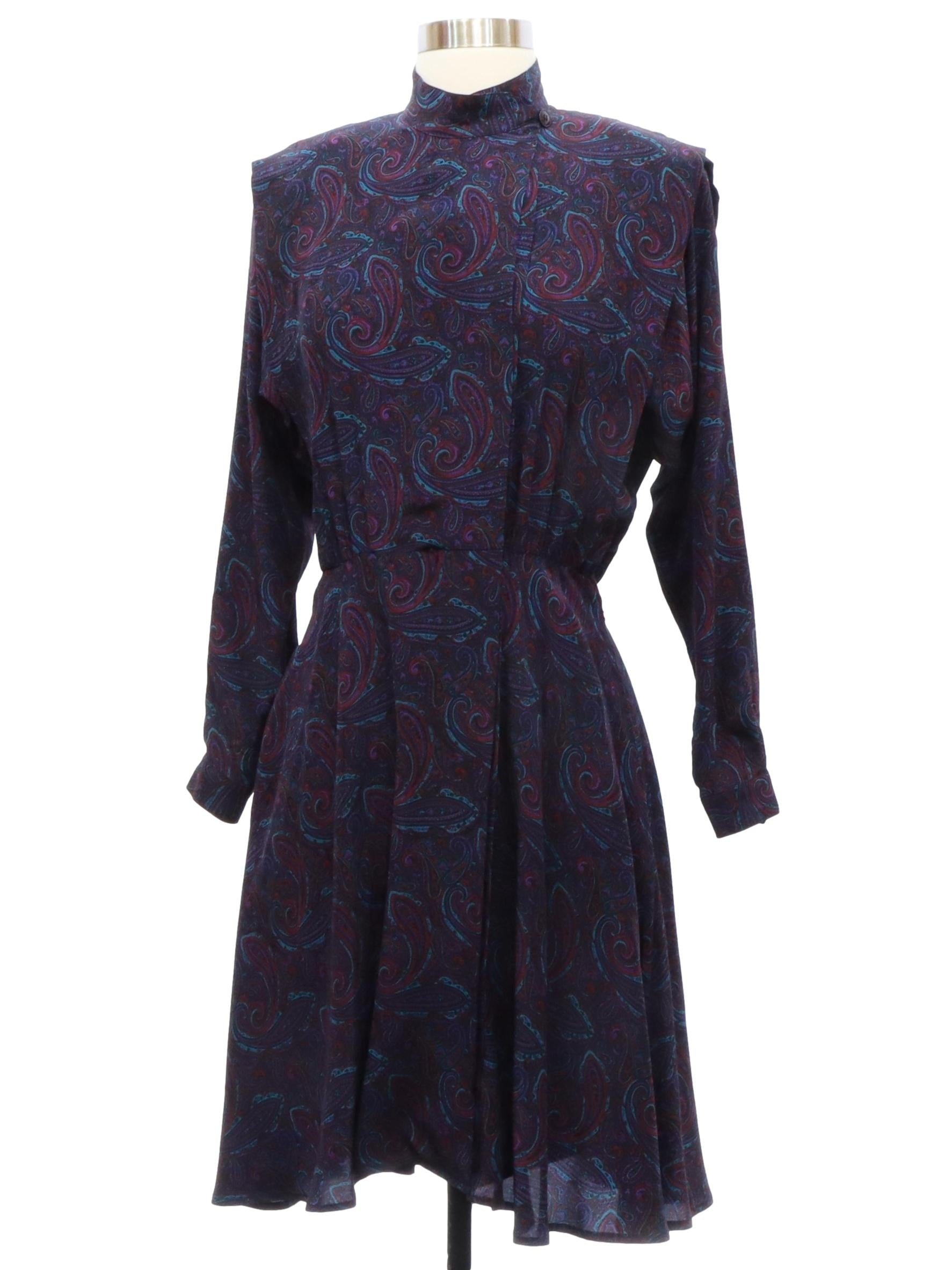 Womens Silk Secretary Dress