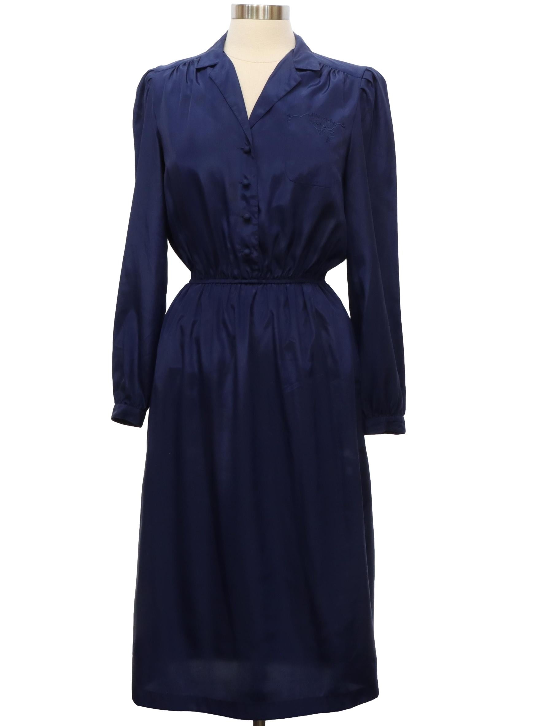 Womens Dark Blue Disco Dress