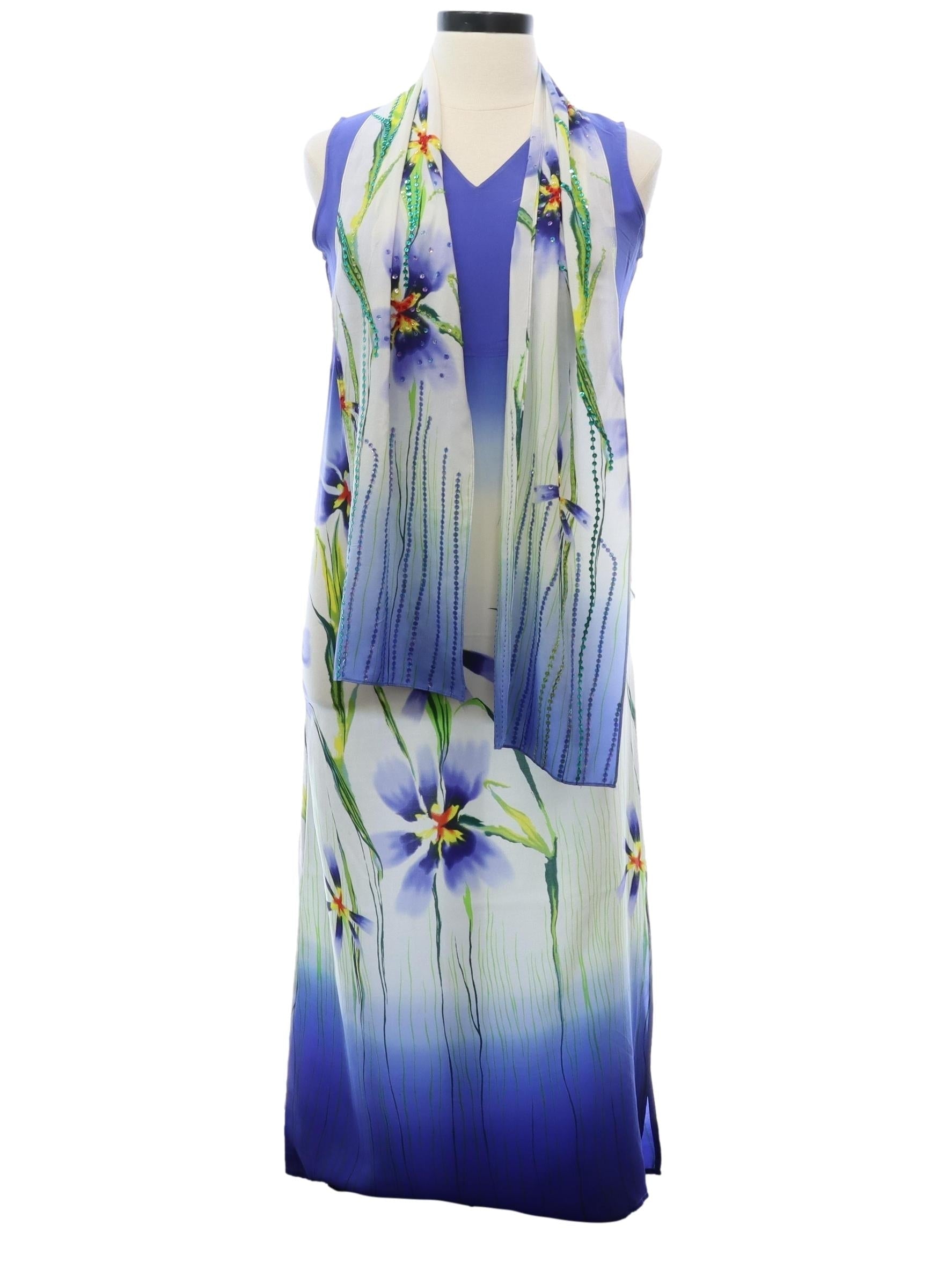 Womens Diane Gilman Silk Maxi Dress