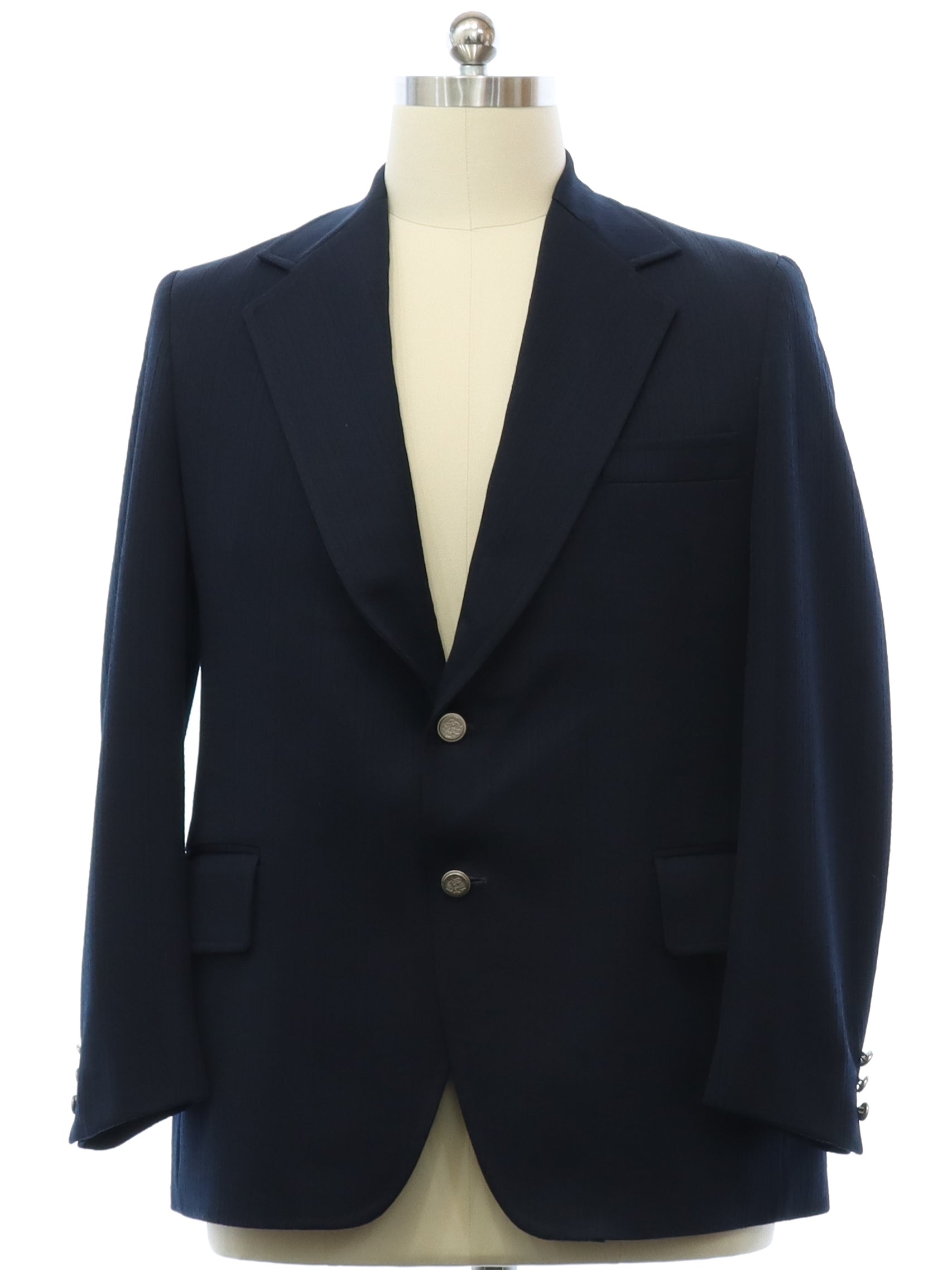 Mens Dark Blue Disco Blazer Style Sport Coat Jacket