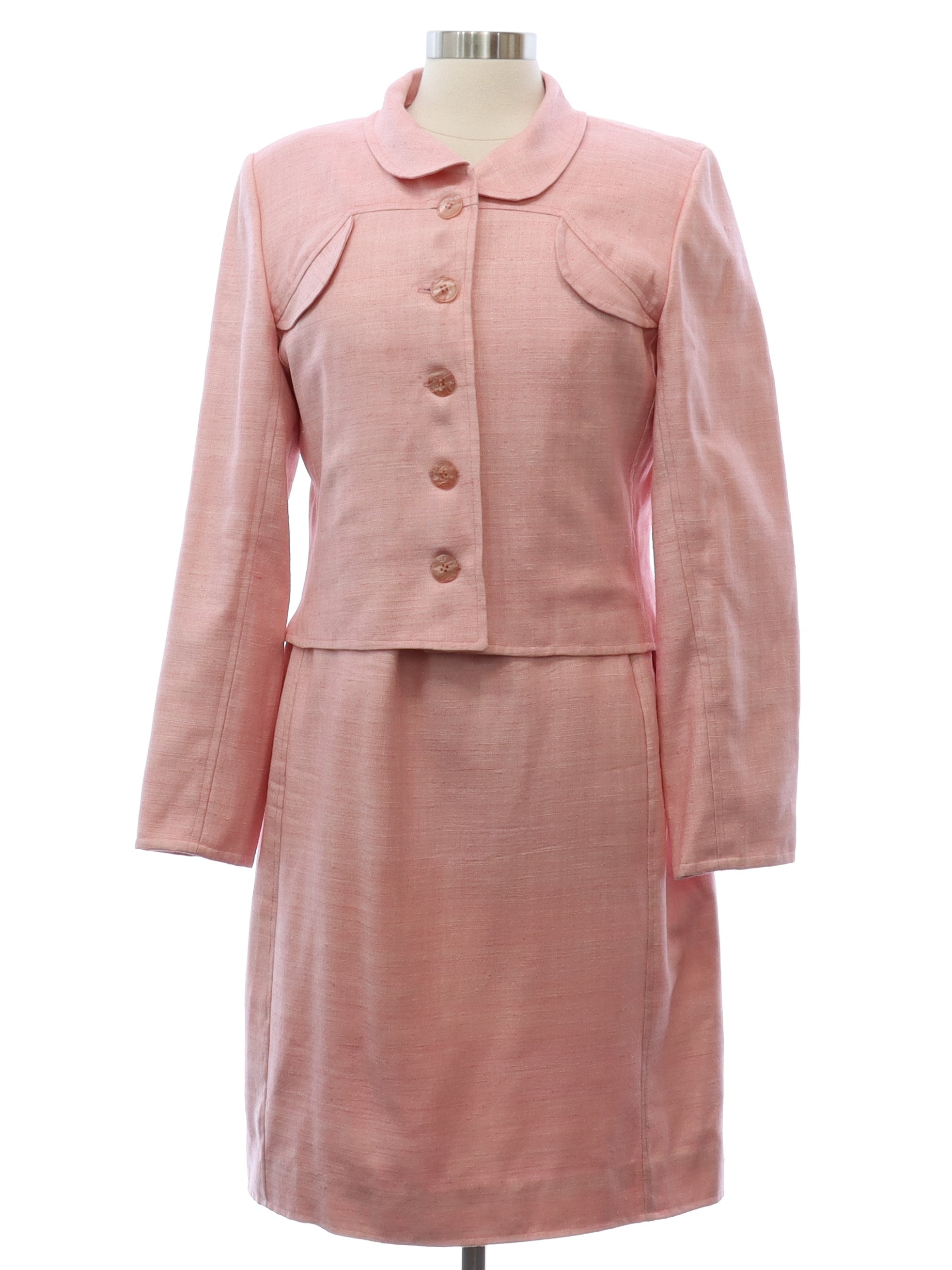 Womens Mod Two Piece Rayon Silk Blend Dress Set